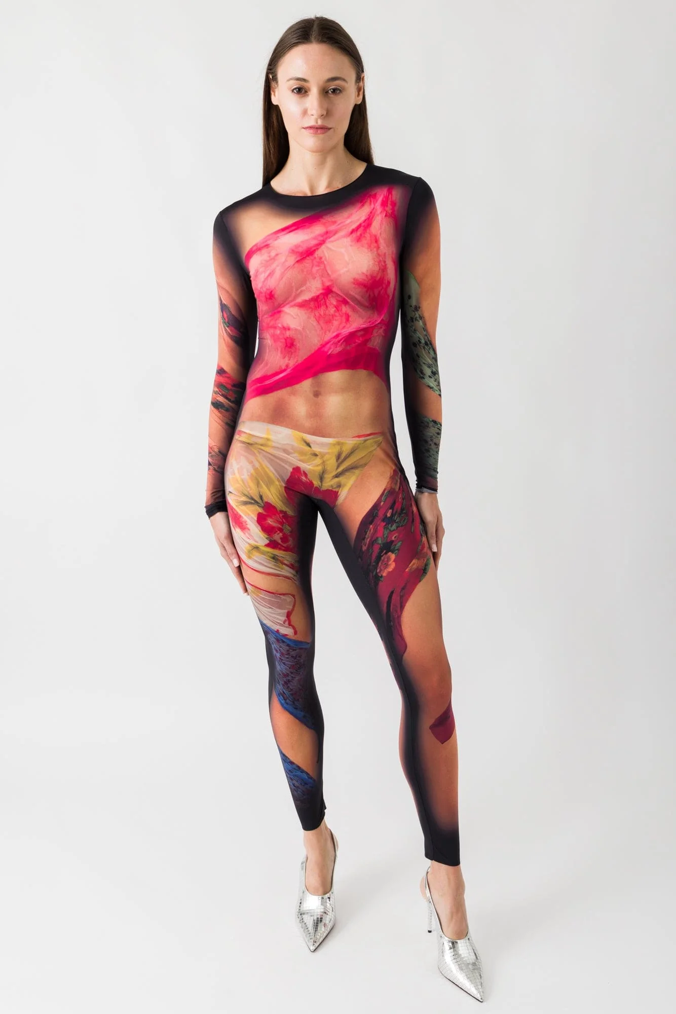 Marine Serre Recycled Draped Statue Jersey Catsuit - Image 4