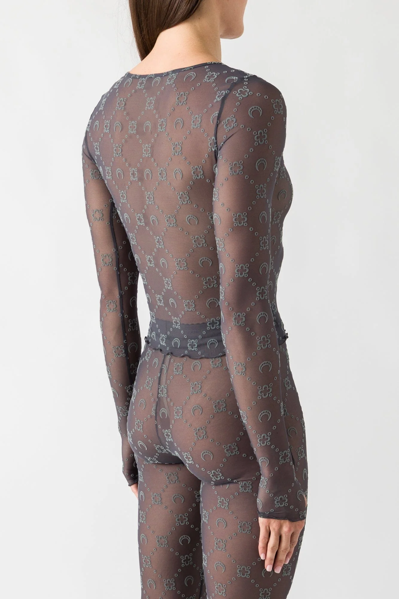 Marine Serre Recycled Mesh Flock SS Cropped Top - Image 3