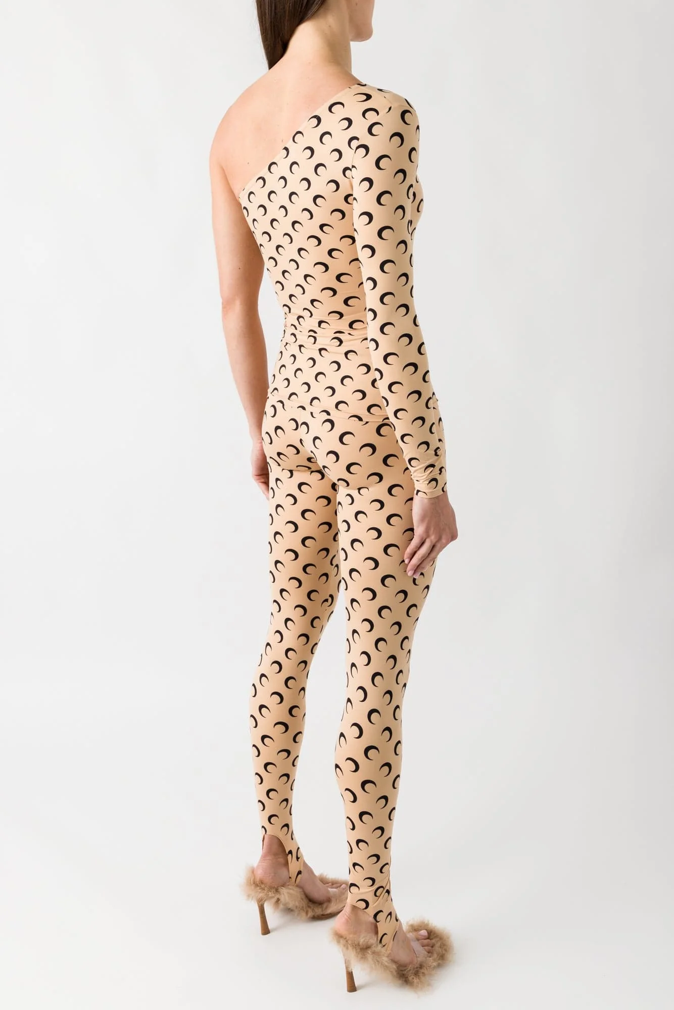 Marine Serre Recycled Moon Jersey SS Asymmetric Top - Image 3