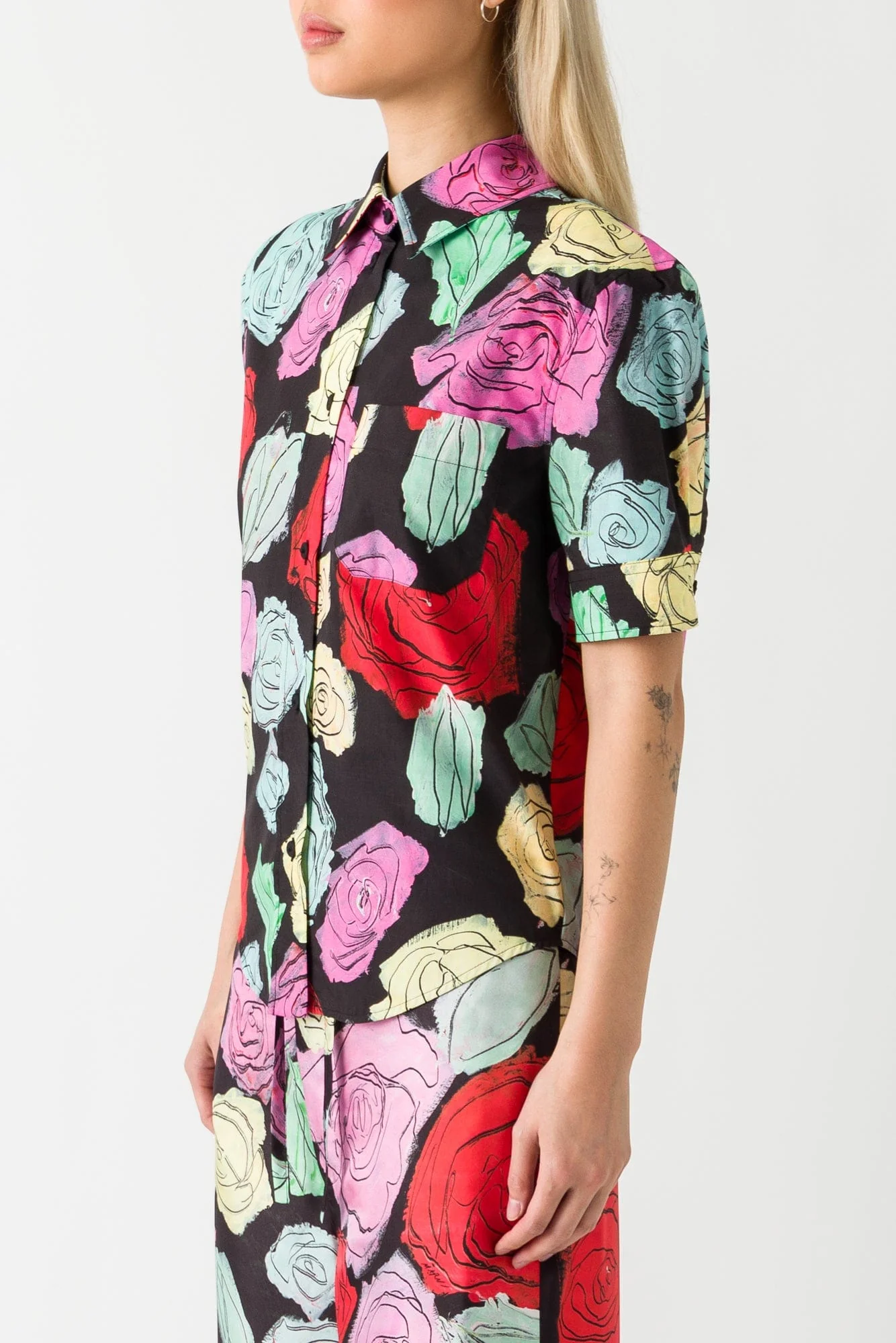 Marni Floral Illustration Short Sleeve Shirt - Image 2