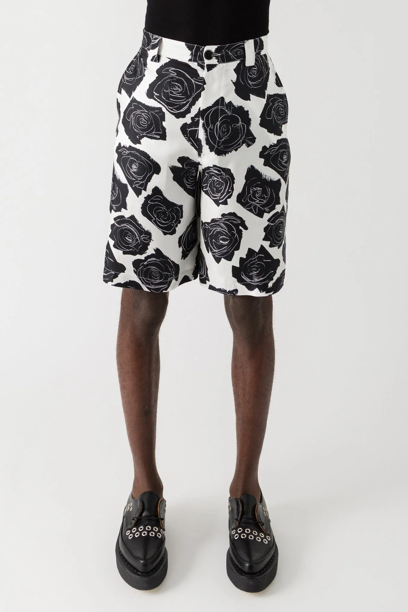 Marni Shorts in Black and White Floral