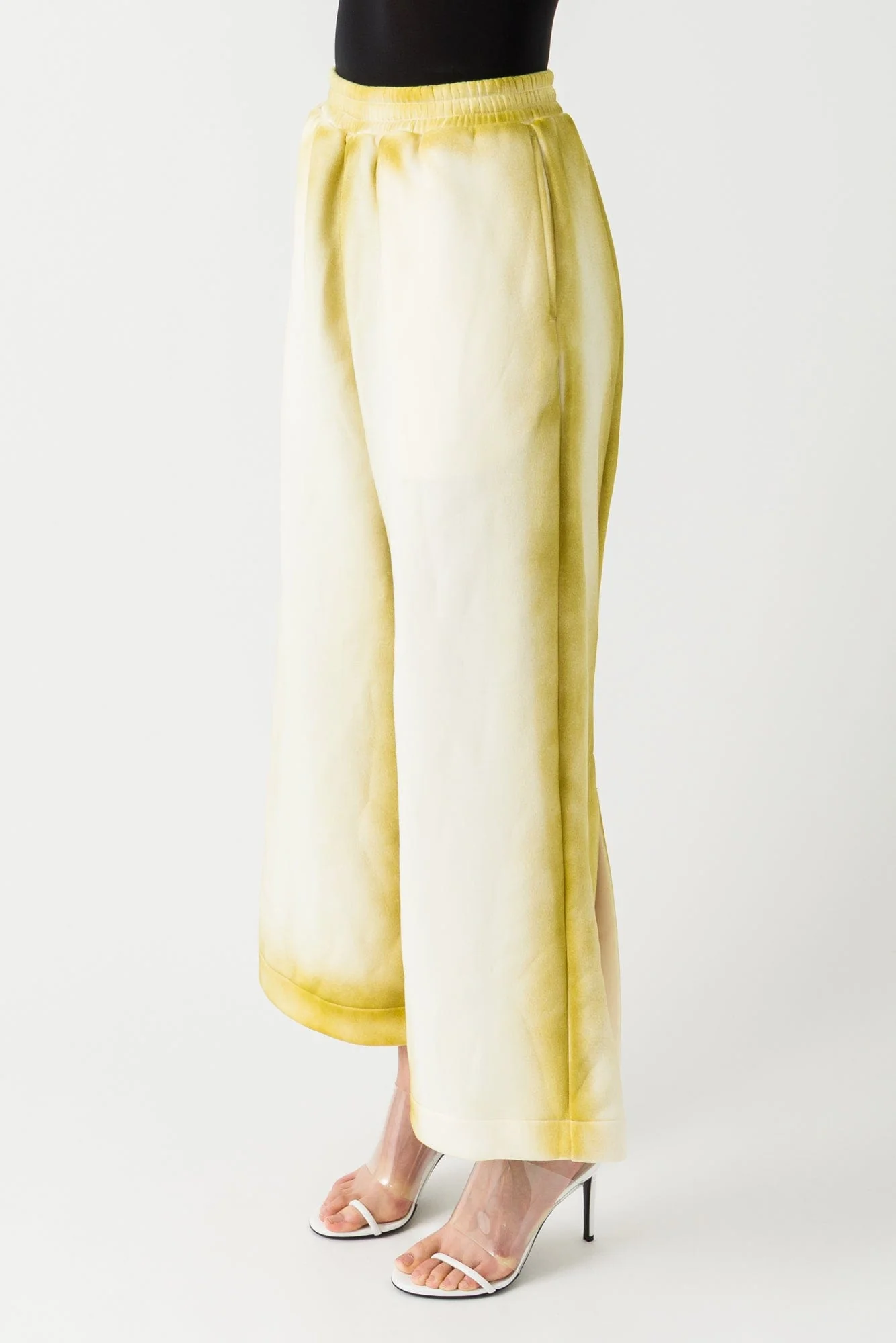 Melitta Baumeister Slit Lounge Pants in Inverted Ivory Glow - Image 2