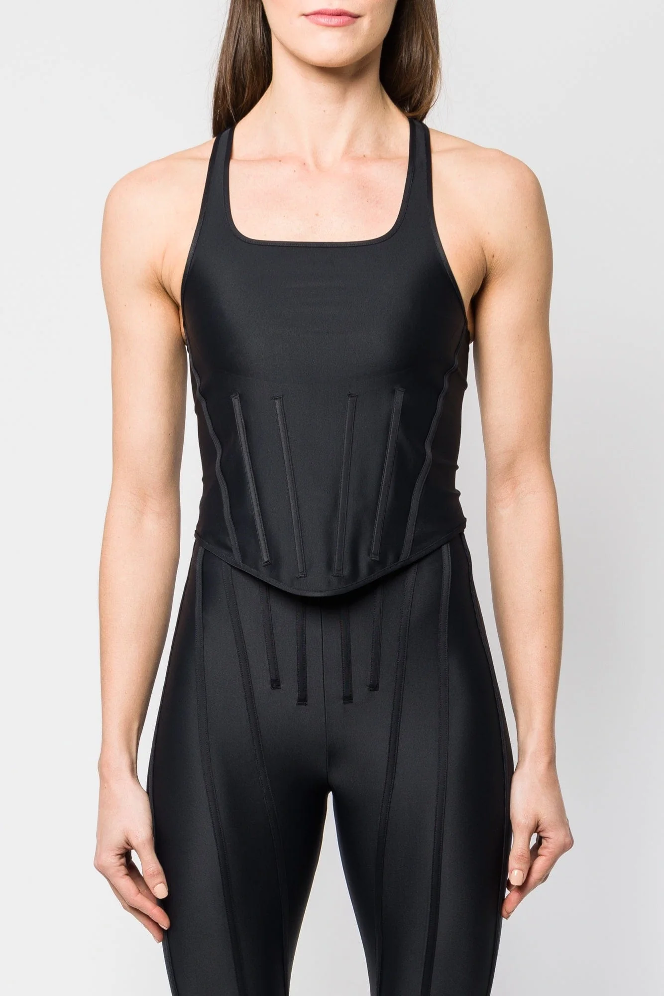 Mugler Eco Sport Lycra Top in Black SS25