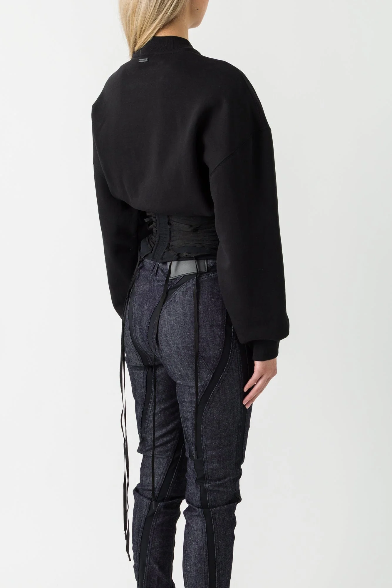 Mugler Fleece Corset Zip Up Sweatshirt SS25 - Image 3