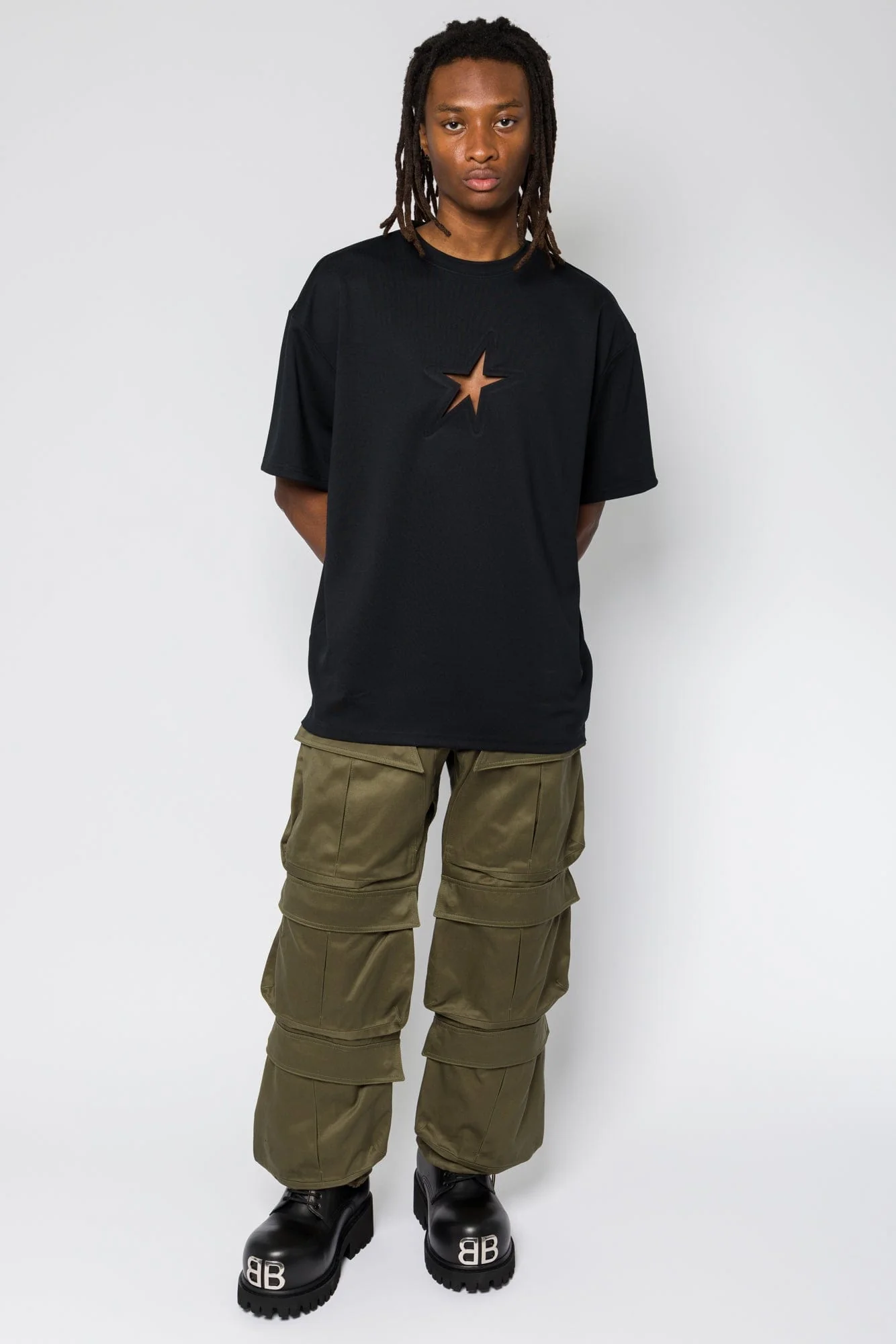 Mugler Jersey T-Shirt with Star Cutout SS25 - Image 4