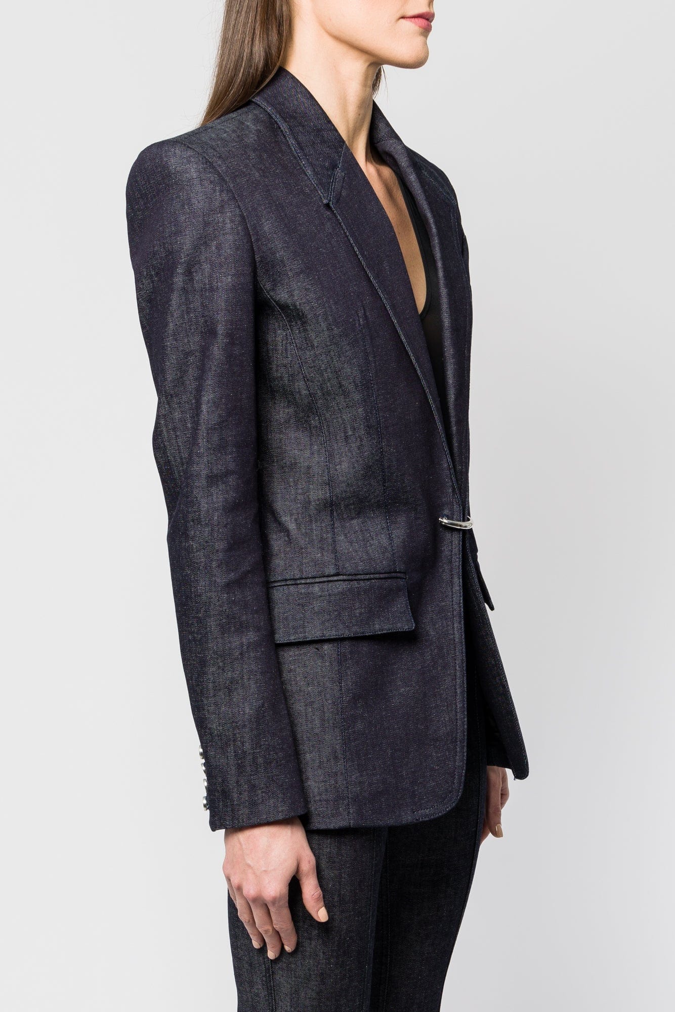 Mugler Stretch Raw Denim Blazer SS25 - Image 2