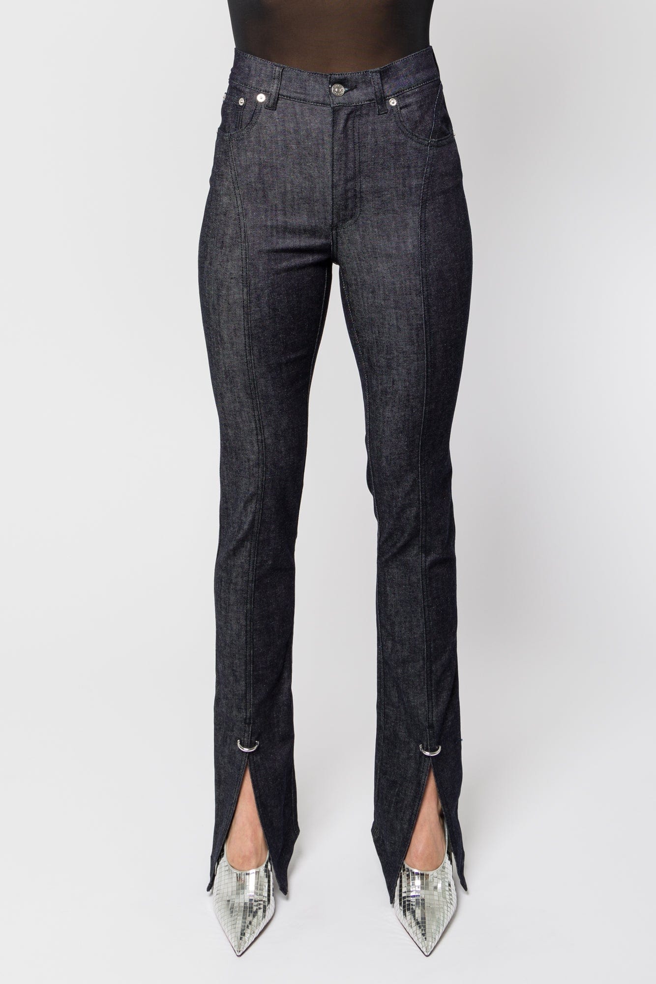 Mugler Stretch Raw Denim Trousers SS25