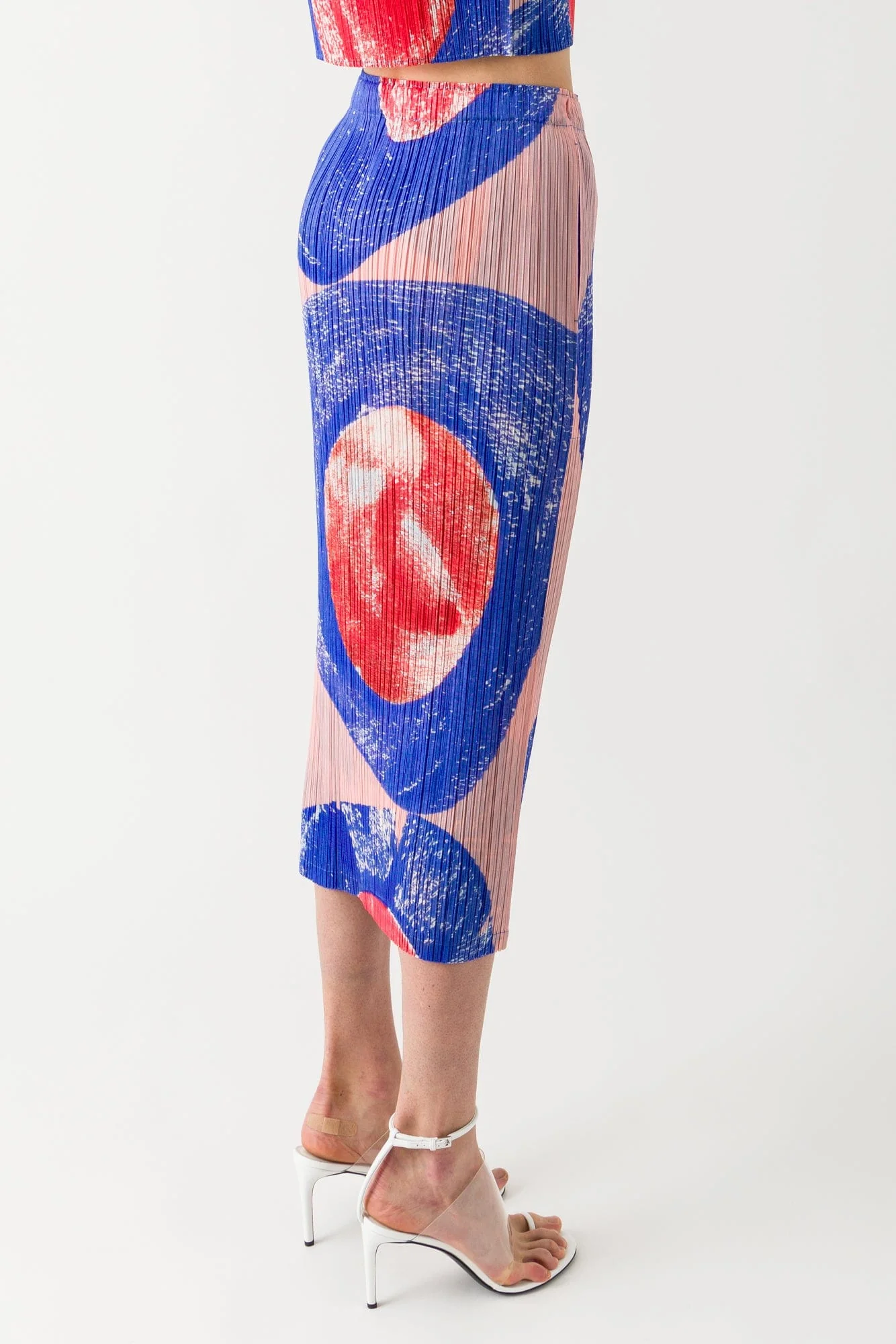 Pleats Please Issey Miyake Backlight Maxi Skirt in Red SS25 - Image 3