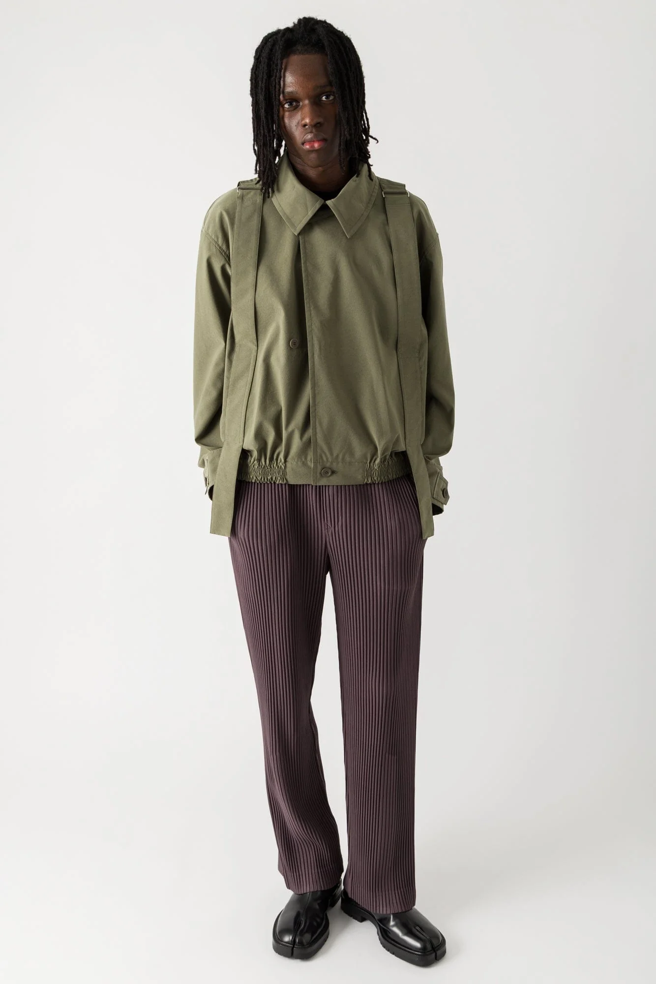 Homme Plissé Issey Miyake Parachute Jacket in Khaki SS25 - Image 4