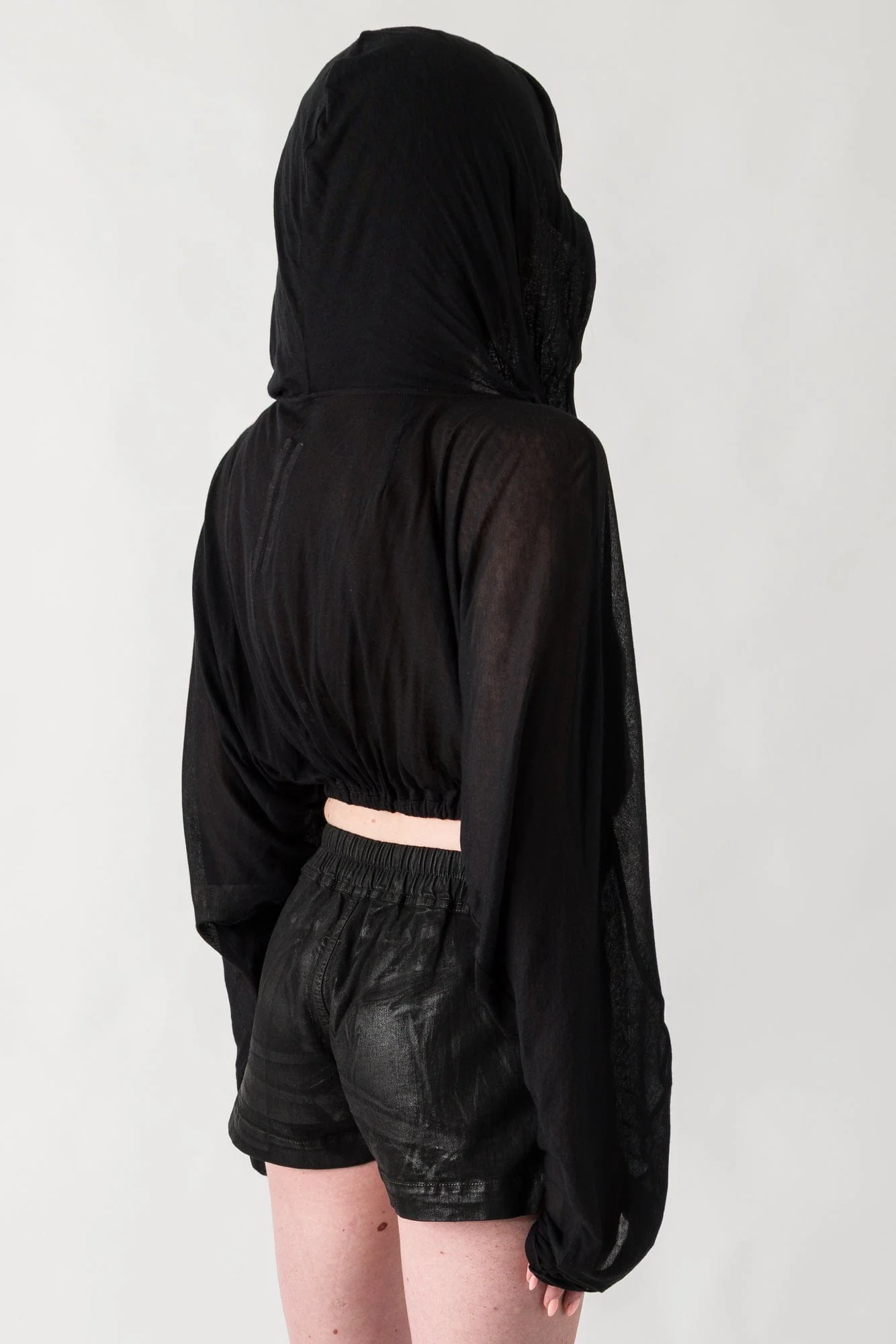 Rick Owens Cropped Hooded Tunic - Image 3