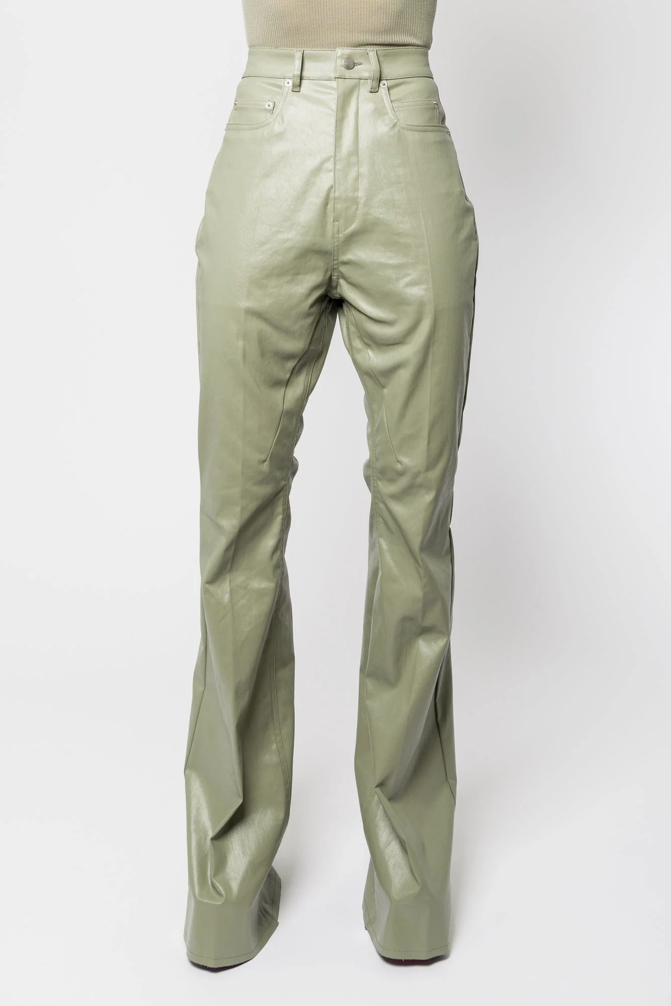 Rick Owens Denim Bolan Bootcut in Celadon SS25