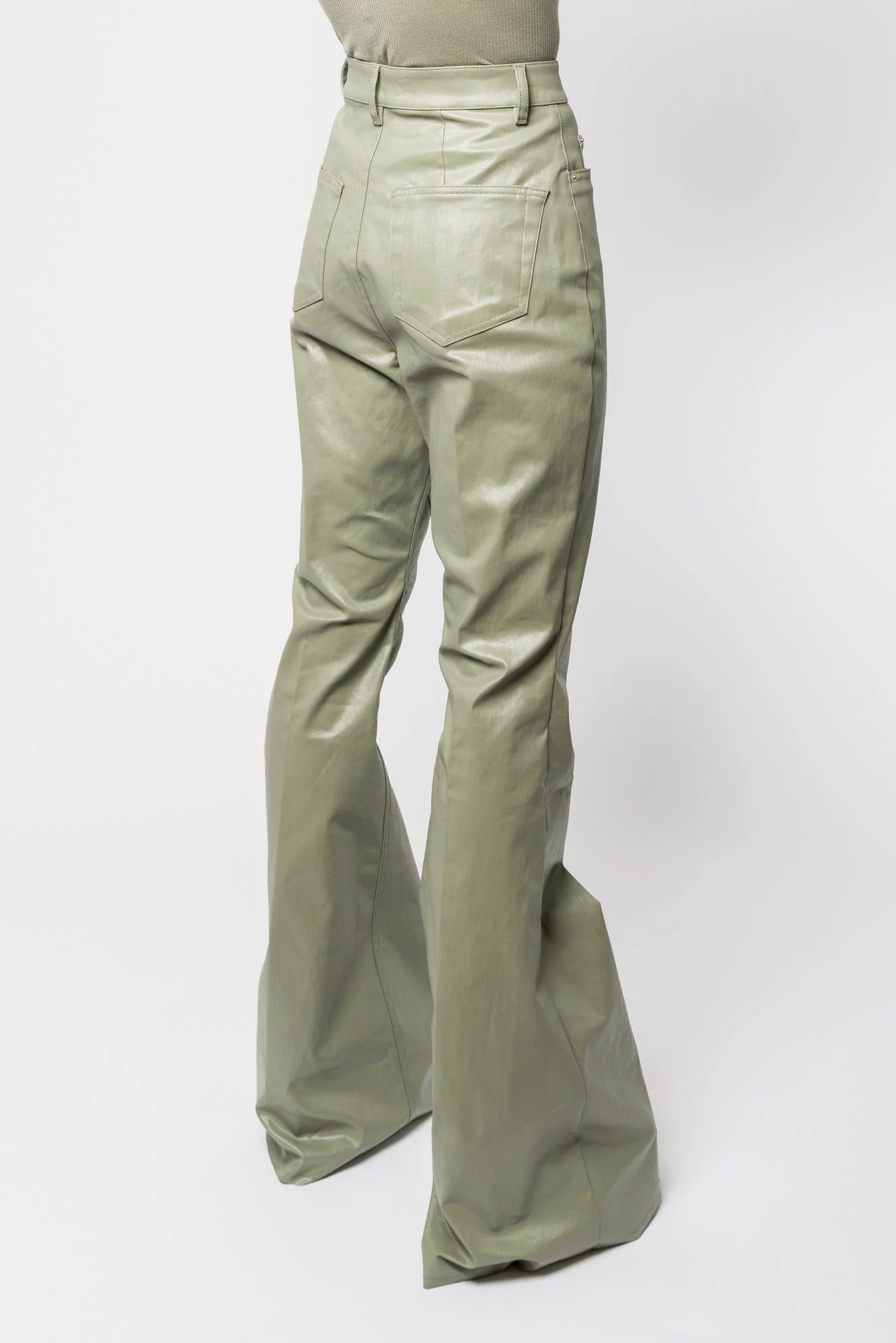 Rick Owens Denim Bolan Bootcut in Celadon SS25 - Image 3