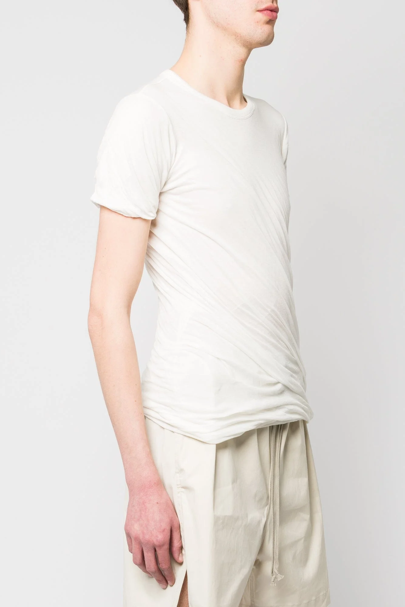 Rick Owens Double SS T in Milk SS25 - Image 2