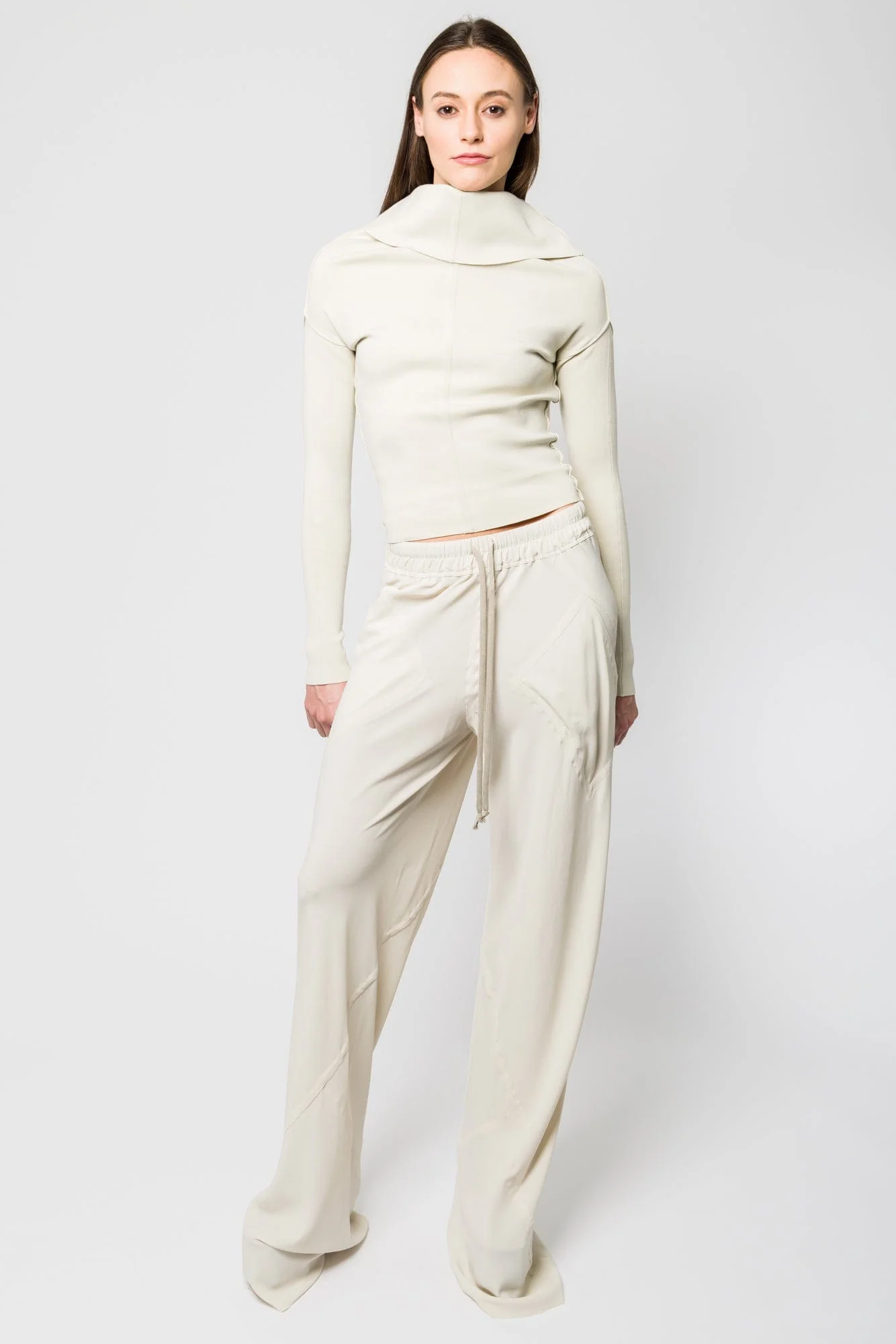 Rick Owens Drawstring Bias Pants in Dinge SS25 - Image 4