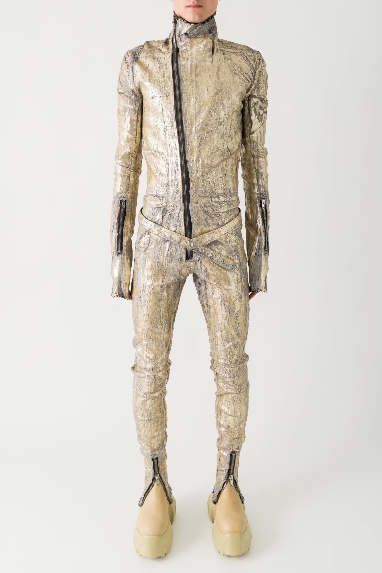 Rick Owens Gary Flightsuit in Gold SS25