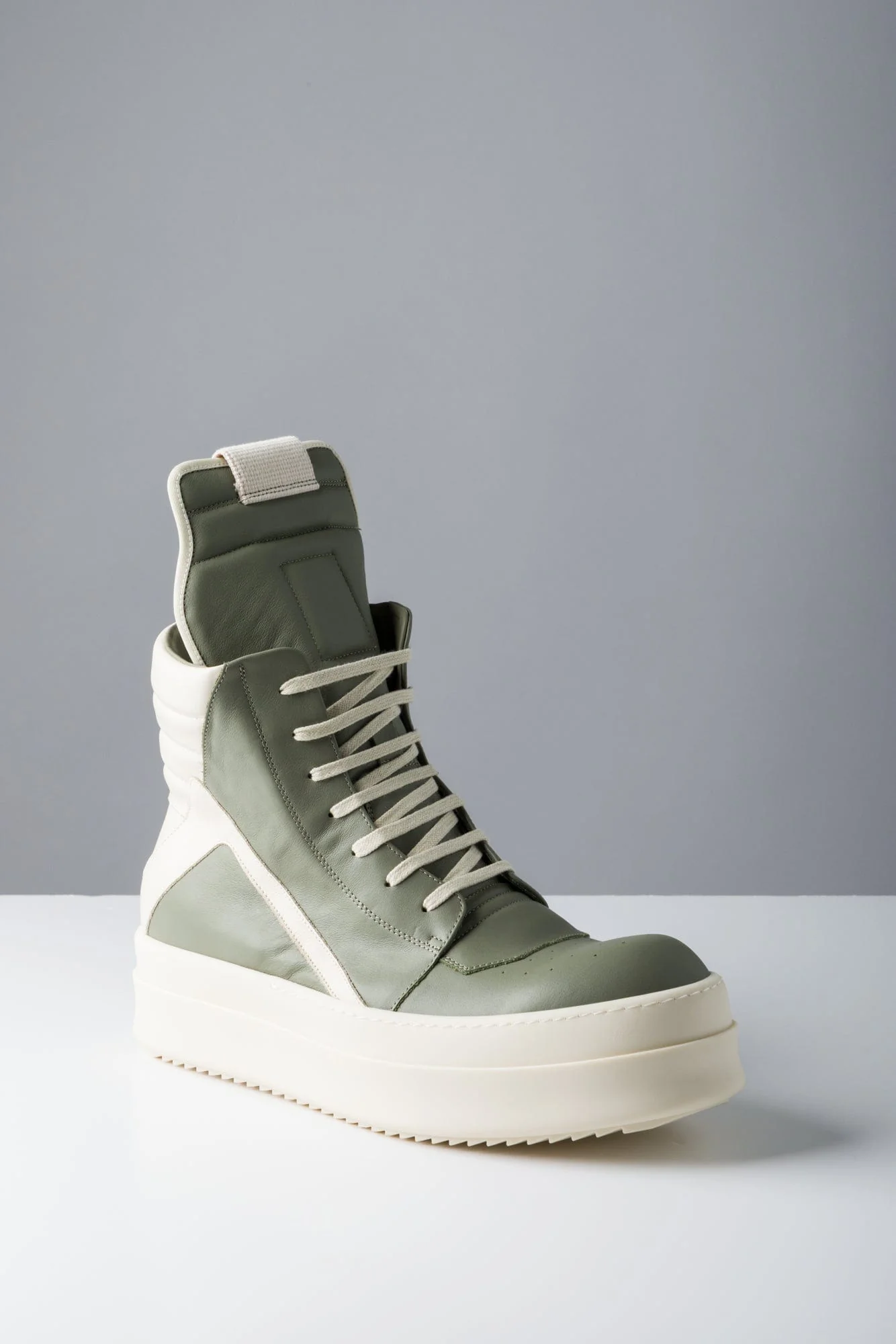 Rick Owens Mega Bumper Geobasket in Green and Milk SS25 - Image 2