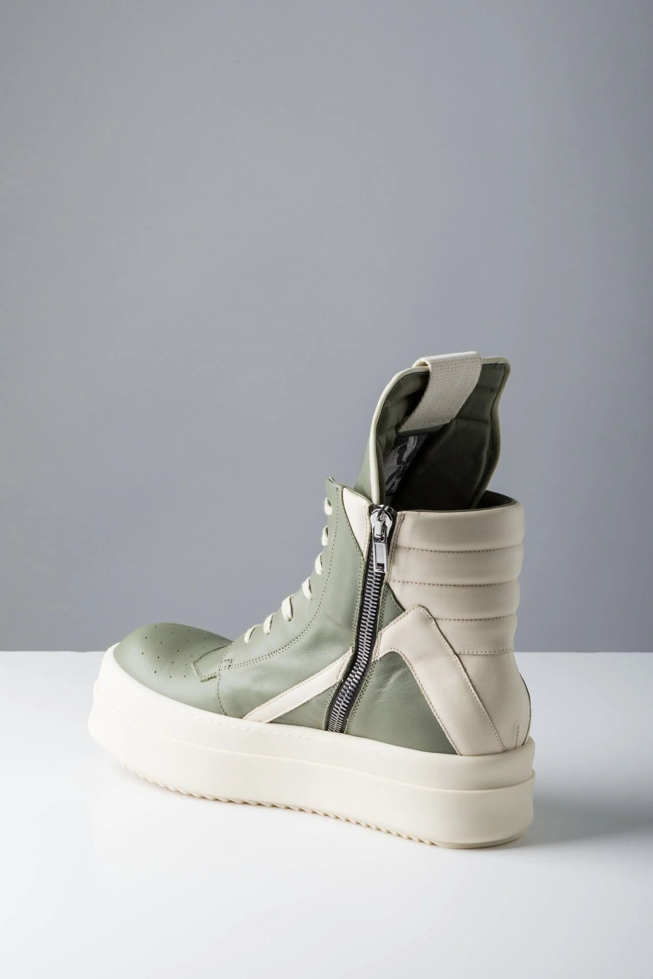 Rick Owens Mega Bumper Geobasket in Green and Milk SS25 - Image 4