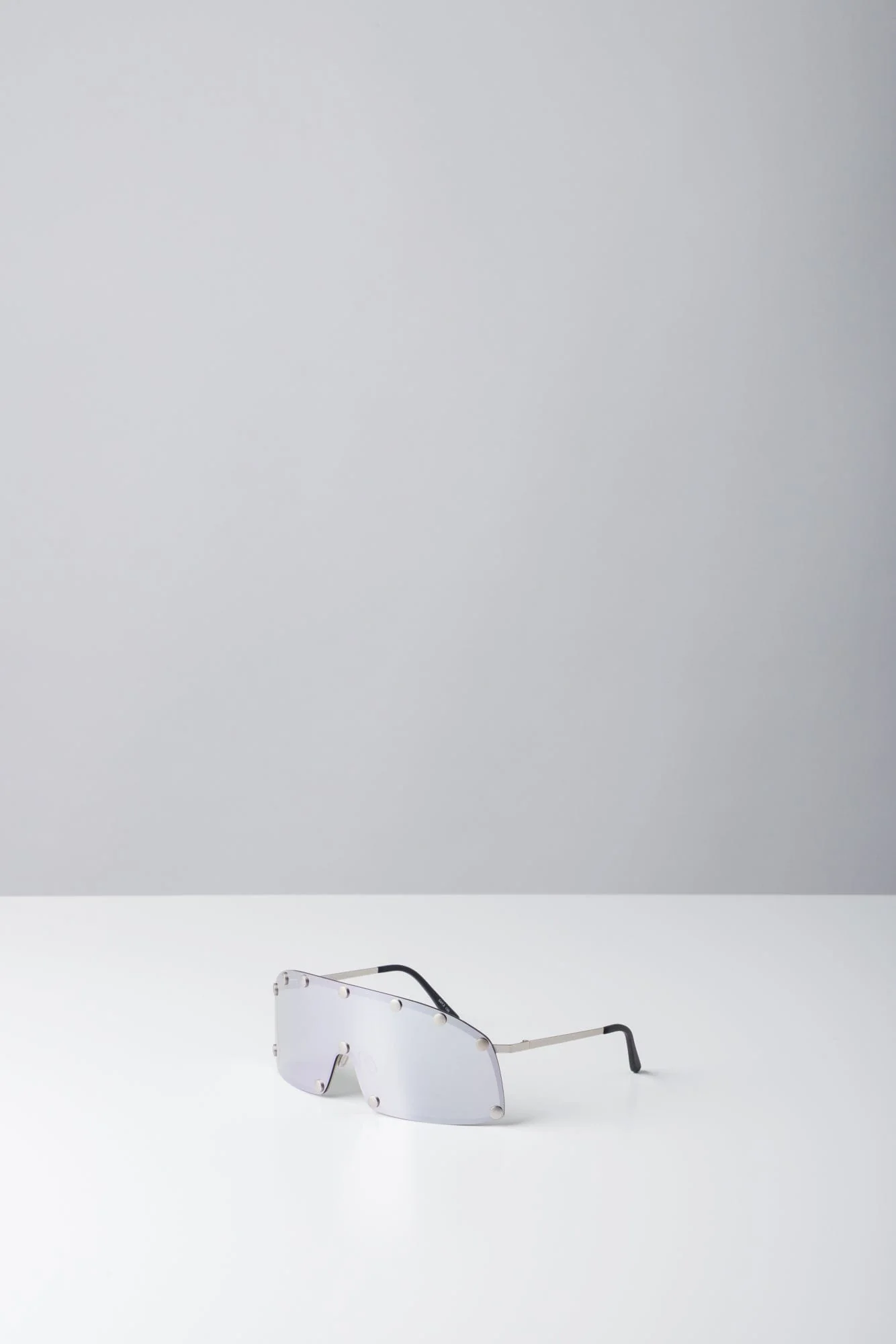 Rick Owens Shielding Sunglasses in Silver SS25 - Image 2