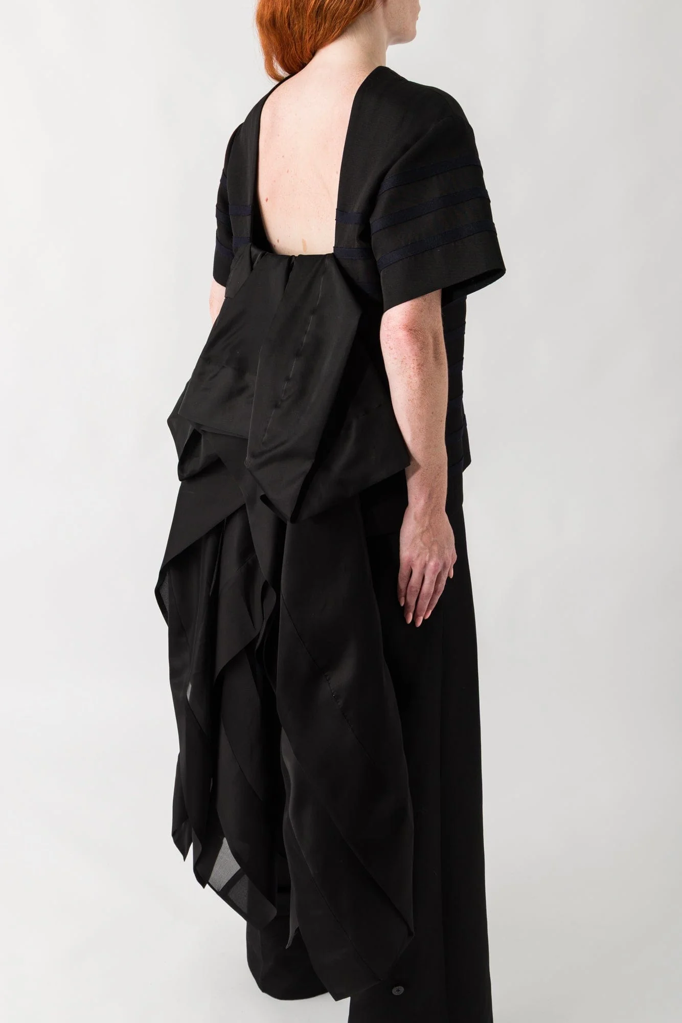 Sacai Double-Faced Silk Cotton x Silk Organza Pullover - Image 3