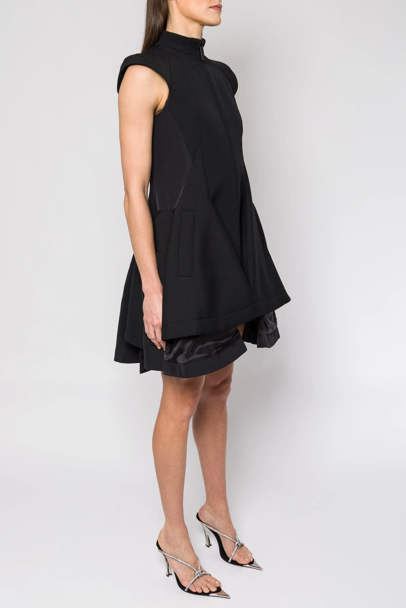 Sacai Matelasse Twill Mix Dress - Image 2