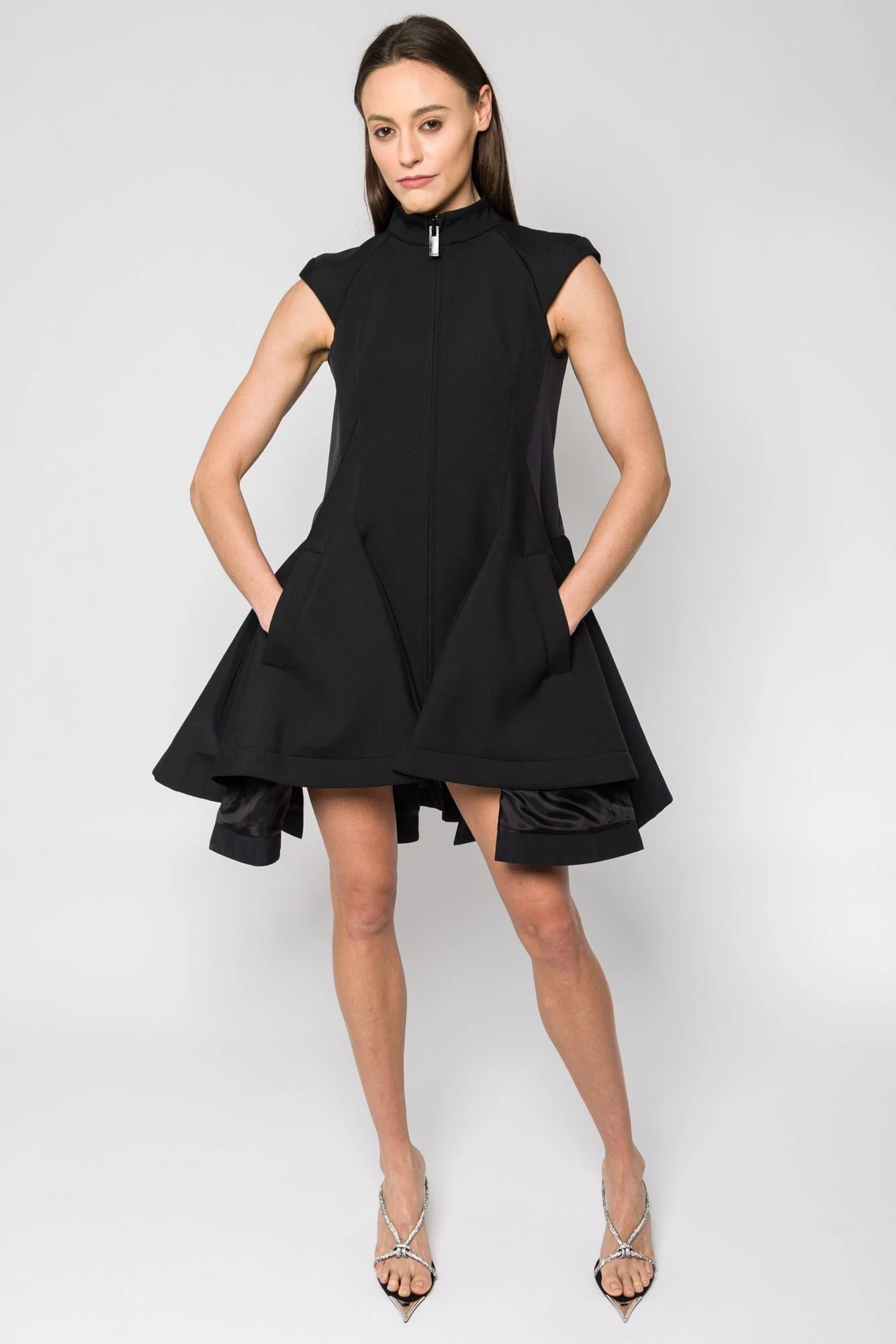 Sacai Matelasse Twill Mix Dress - Image 4