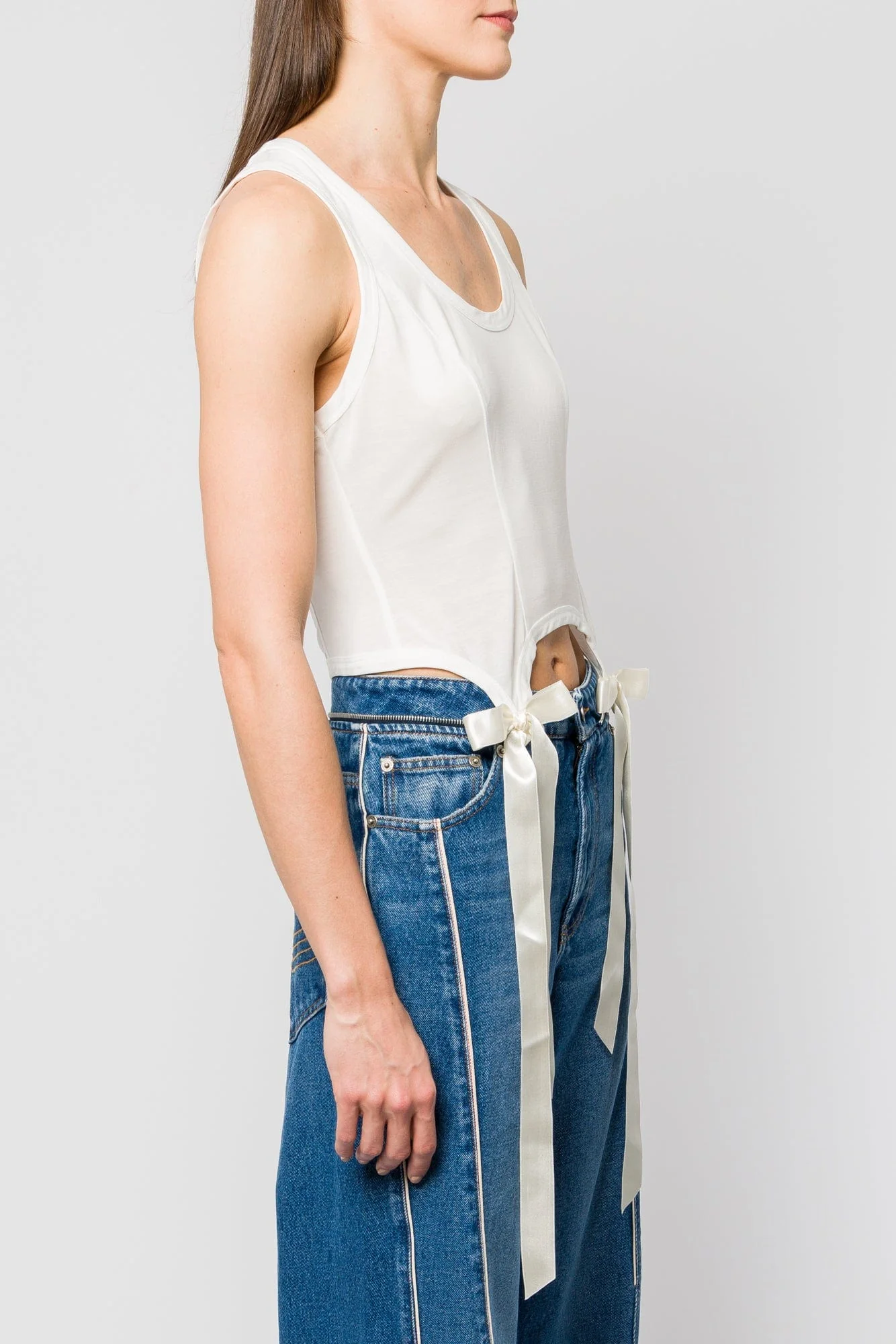 Simone Rocha Easy Tank with Bow Tails - Image 2