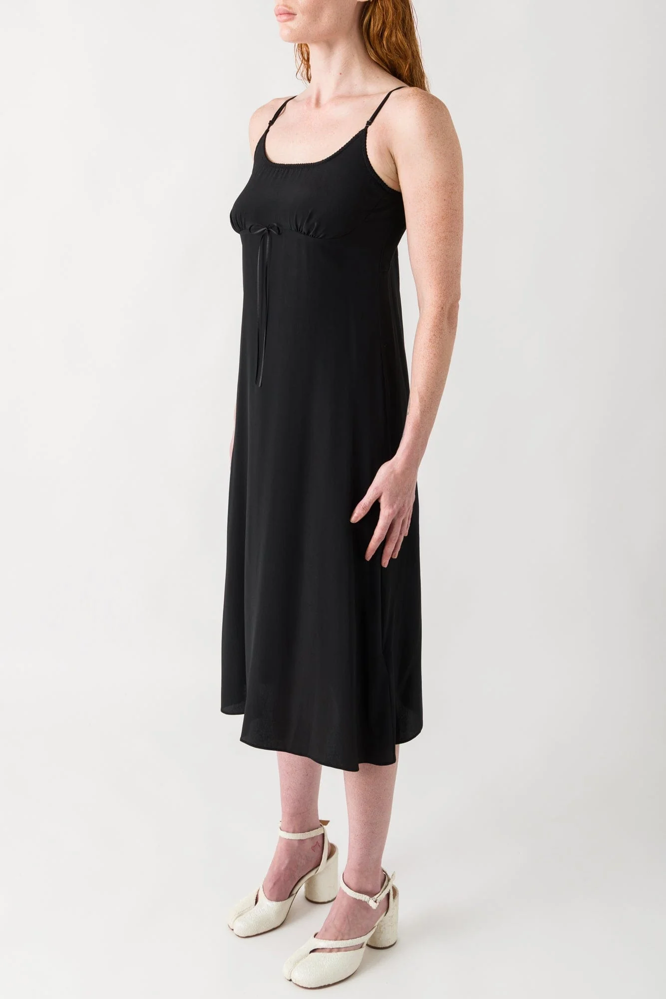 Simone Rocha Negligee Bow Detail Slip Dress in Black - Image 2