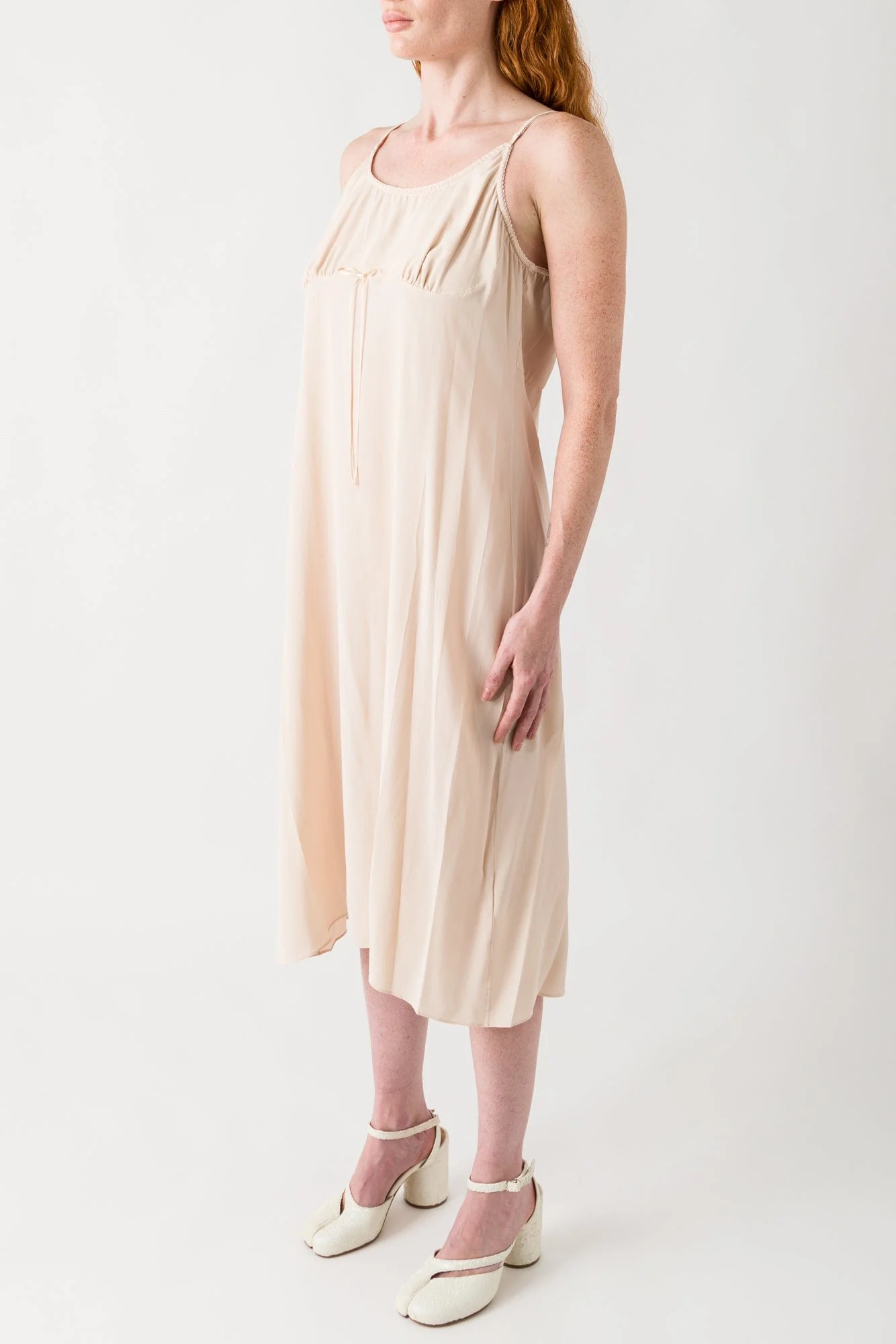 Simone Rocha Negligee Bow Detail Slip Dress in Nude - Image 2