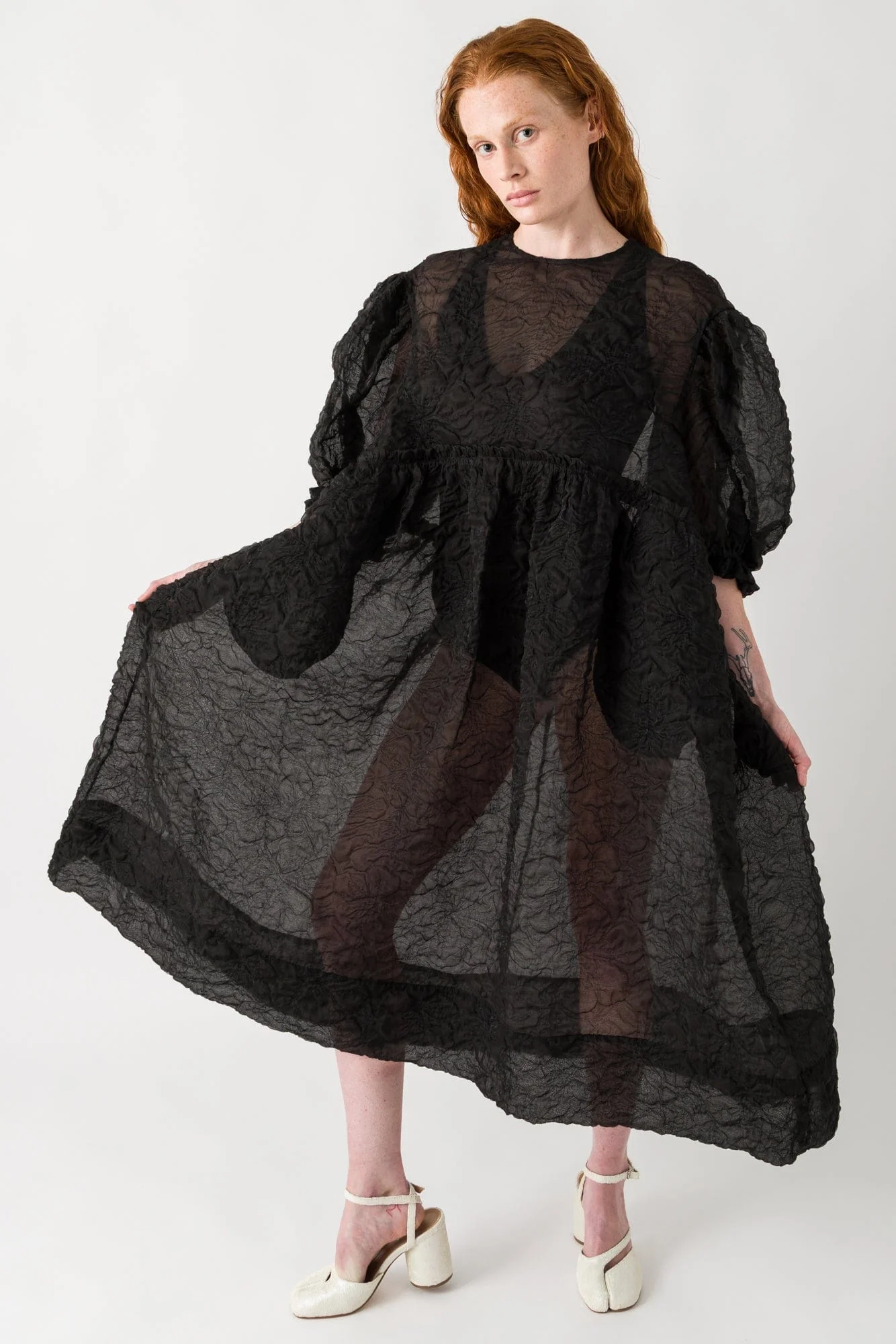 Simone Rocha Ruffle Frill Detail Smock Dress - Image 4