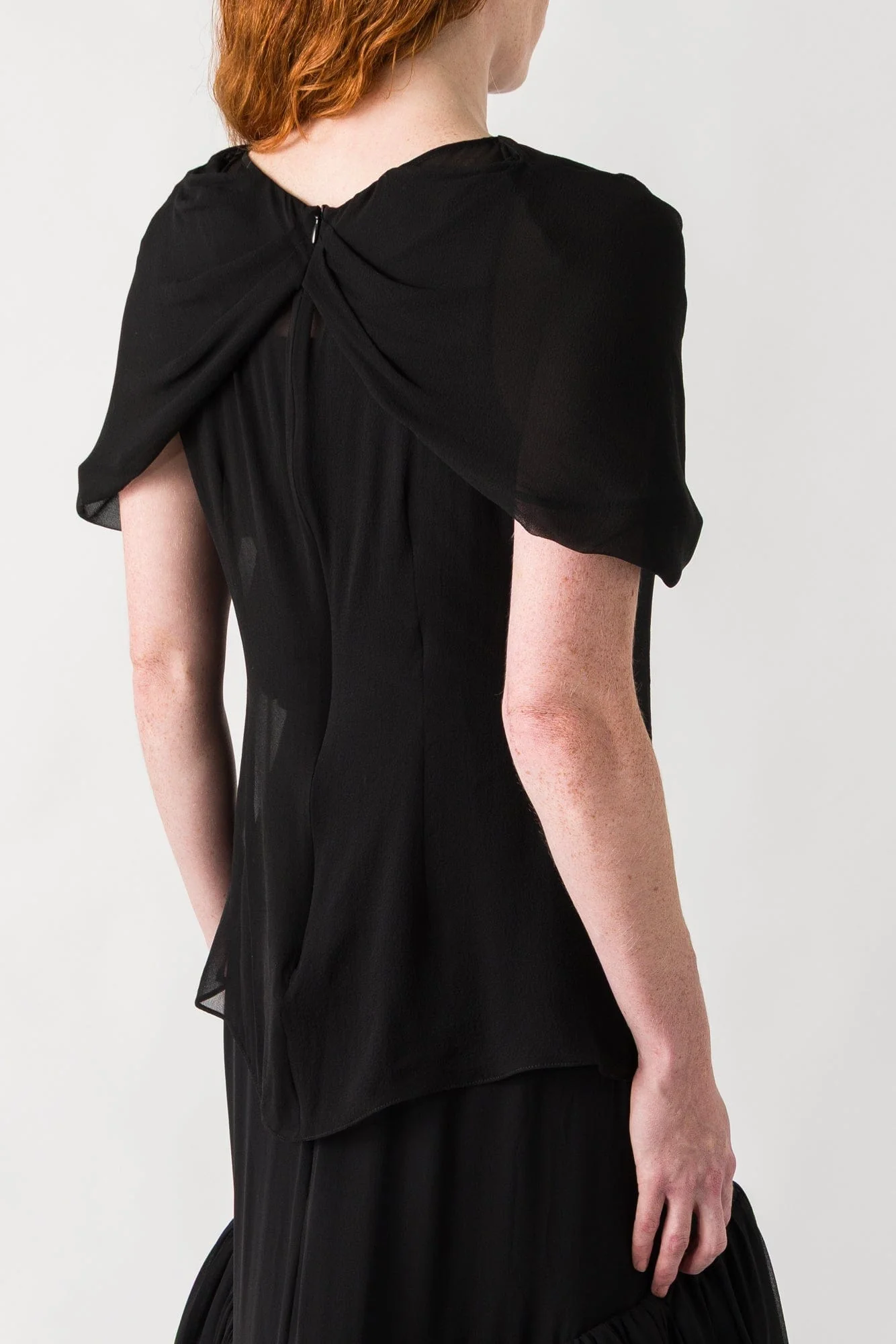 Simone Rocha Sheer Extended Bow Detail Fitted Top - Image 3