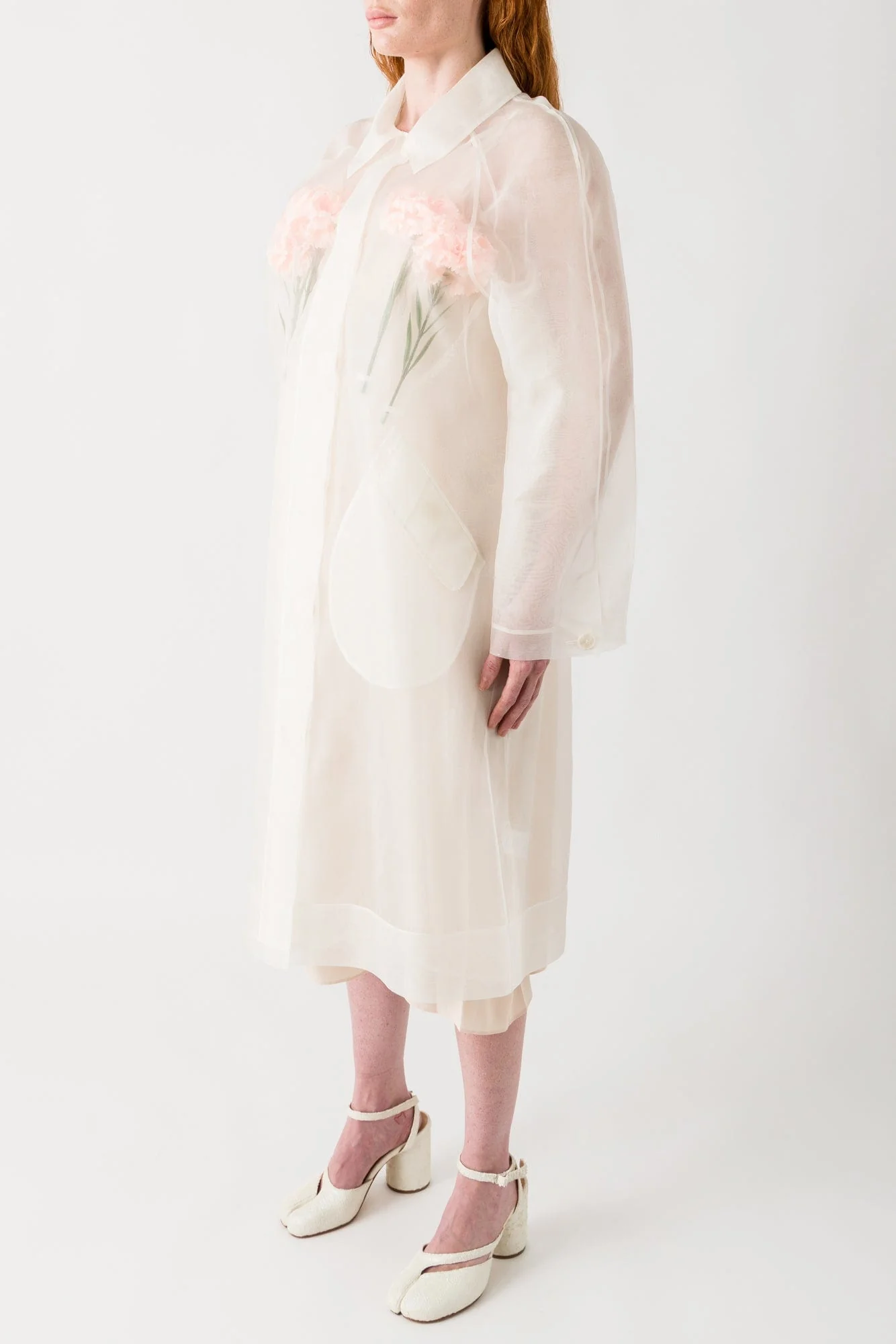 Simone Rocha Sheer Stuffed Carnation Car Coat - Image 2