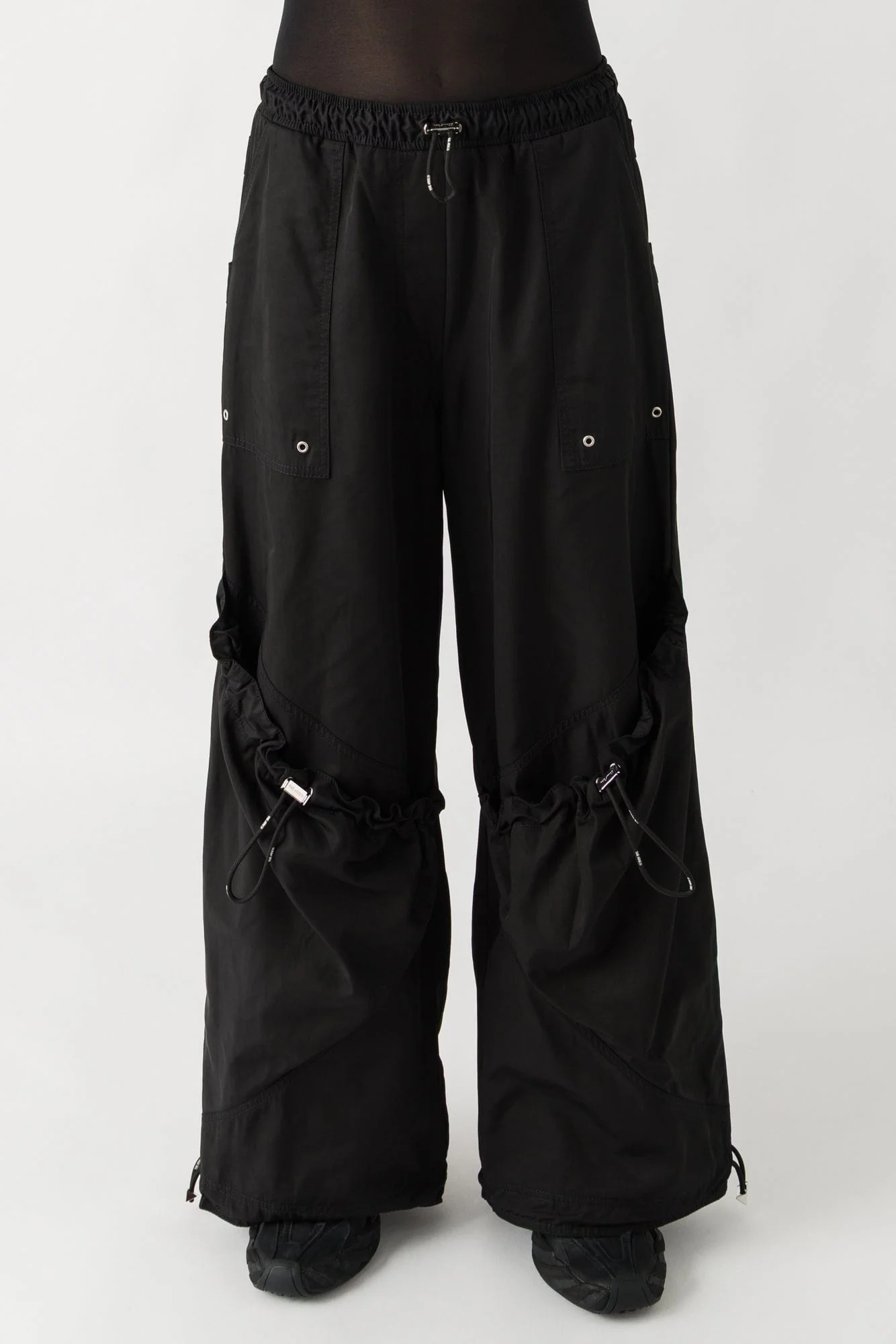 The Attico Nylon Pant in Black