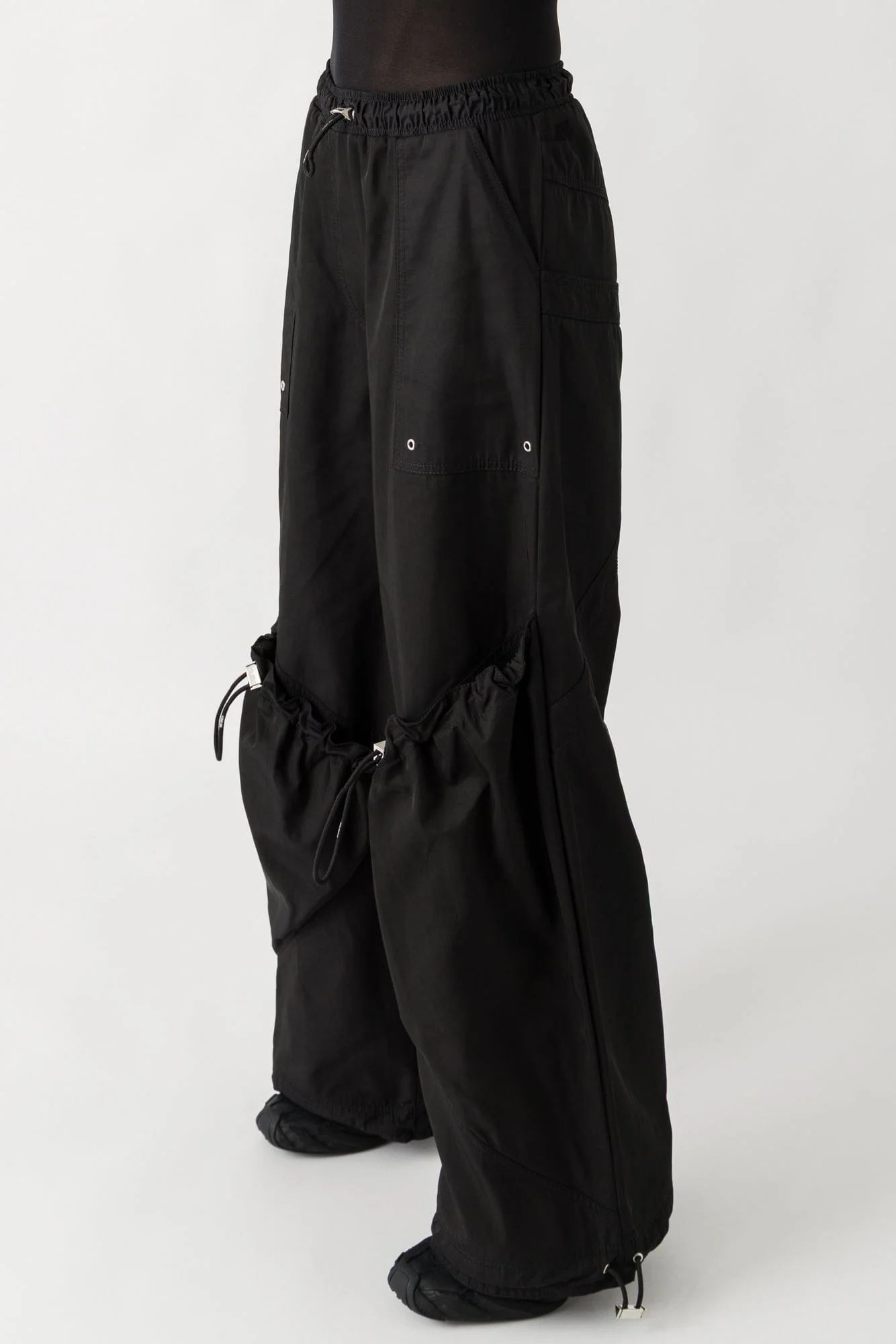 The Attico Nylon Pant in Black - Image 2