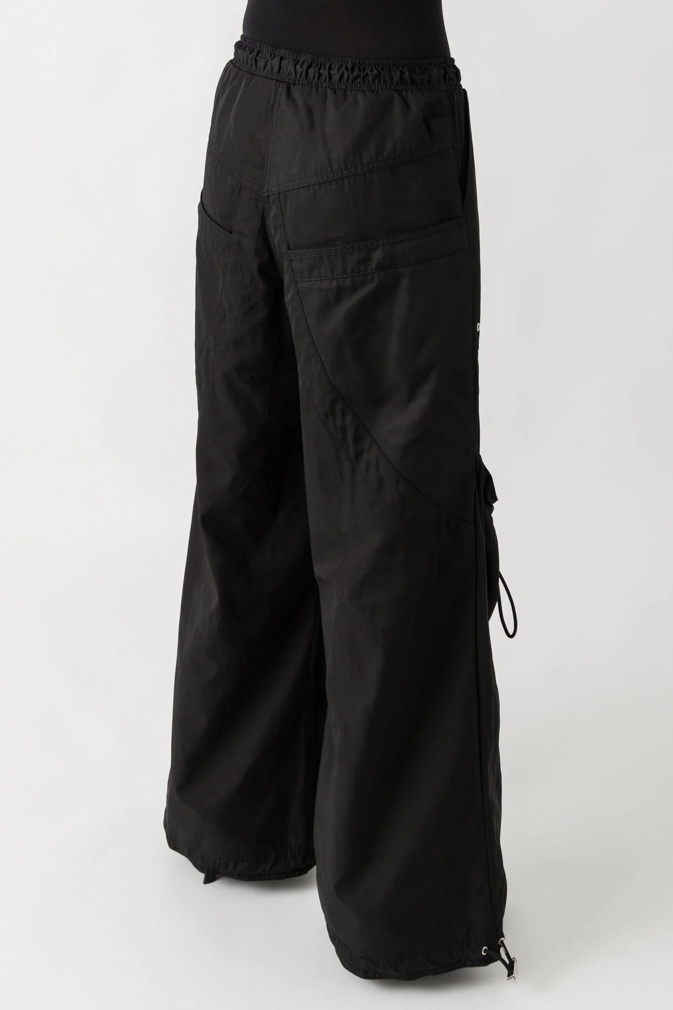 The Attico Nylon Pant in Black - Image 3