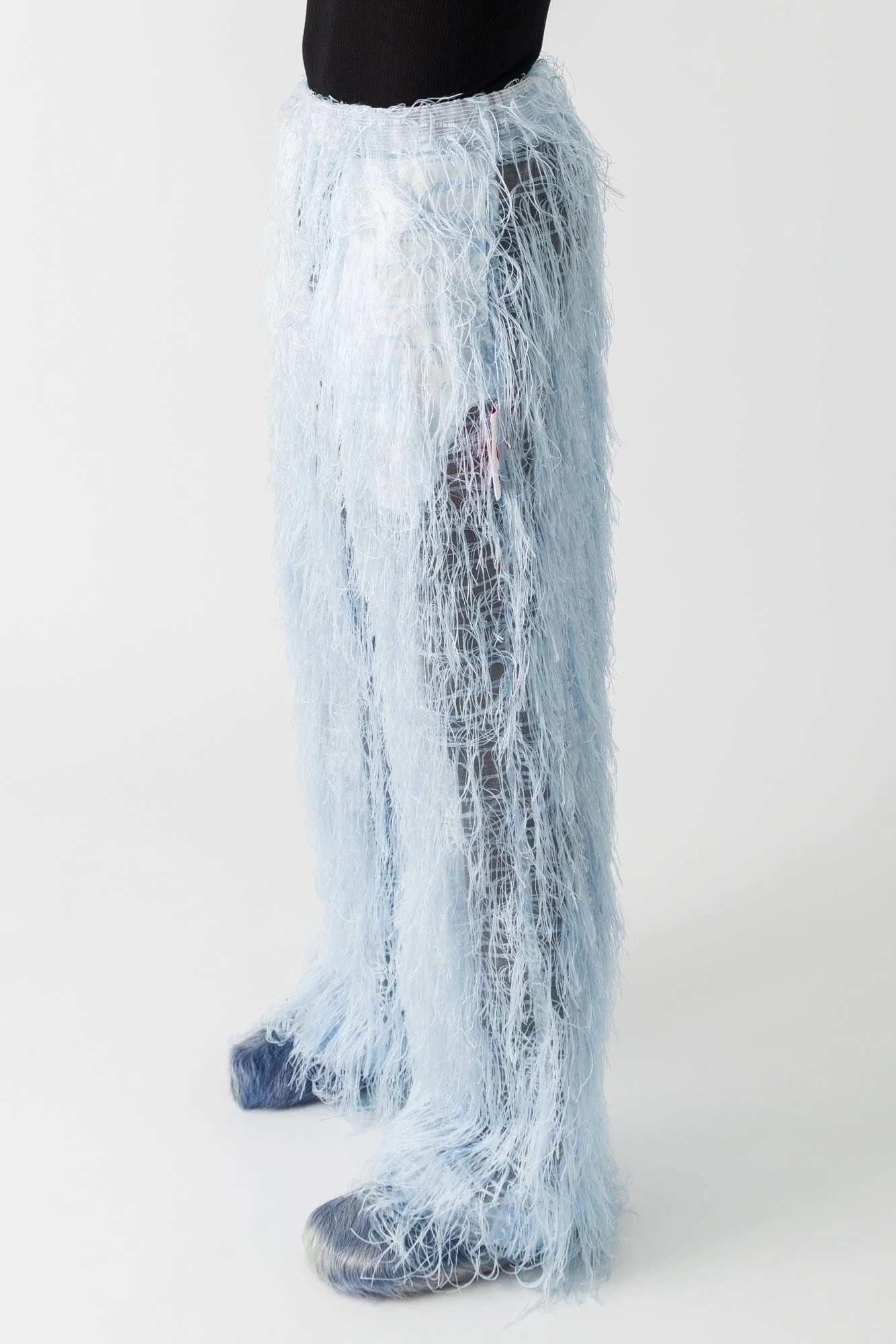 Walter Van Beirendonck Feather Basic Pants in Light Blue SS25 - Image 2
