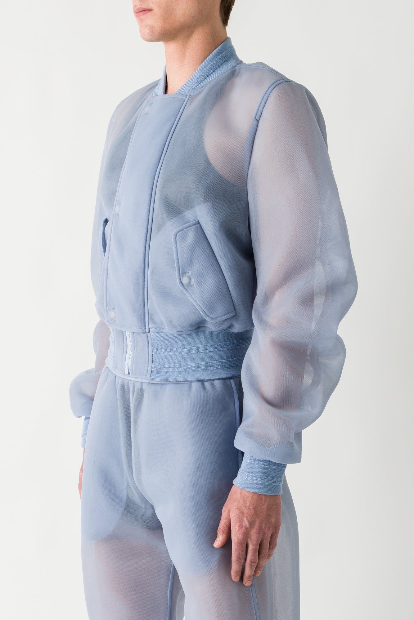 Walter Van Beirendonck Micro Bomber in Light Blue SS25 - Image 2