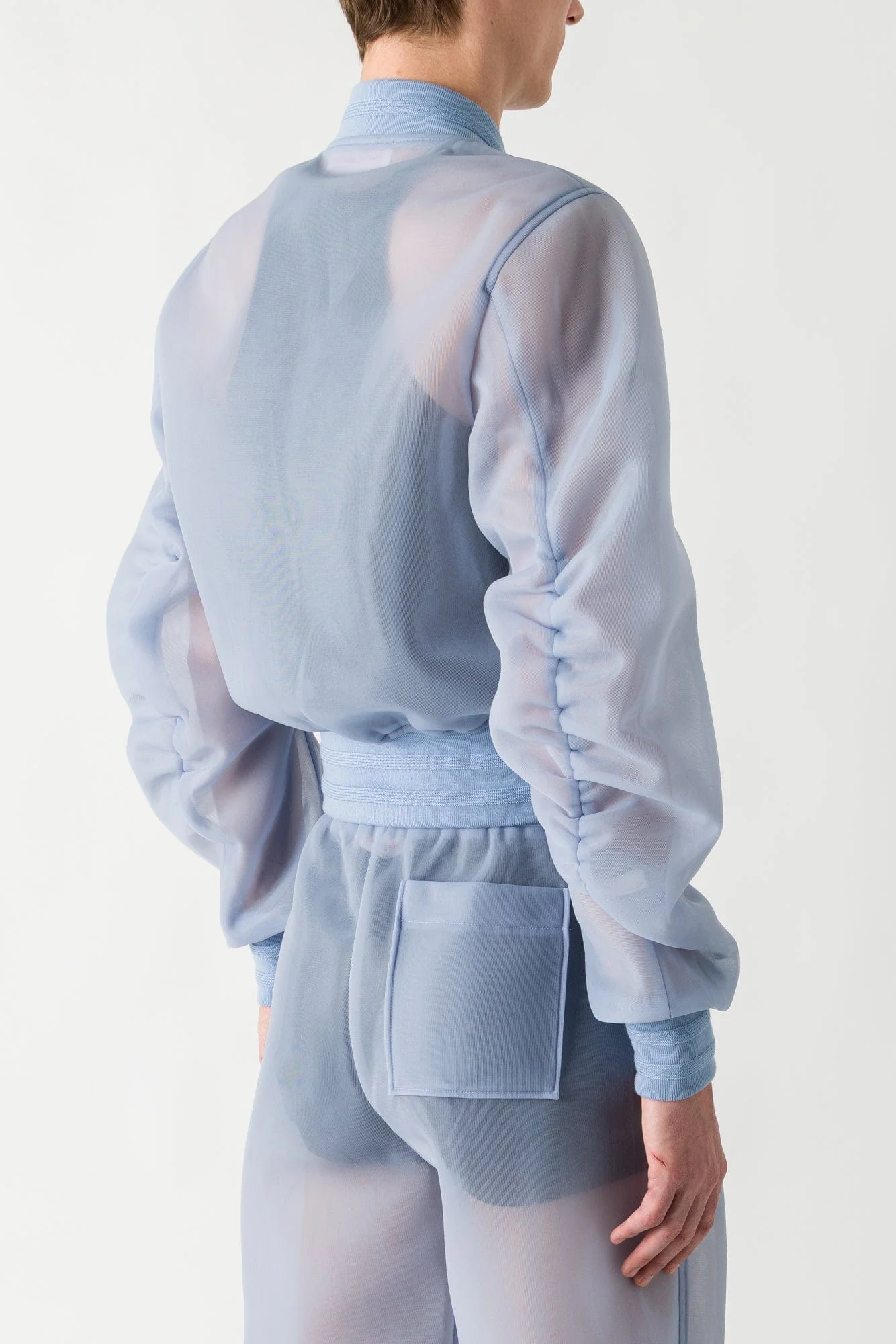 Walter Van Beirendonck Micro Bomber in Light Blue SS25 - Image 3