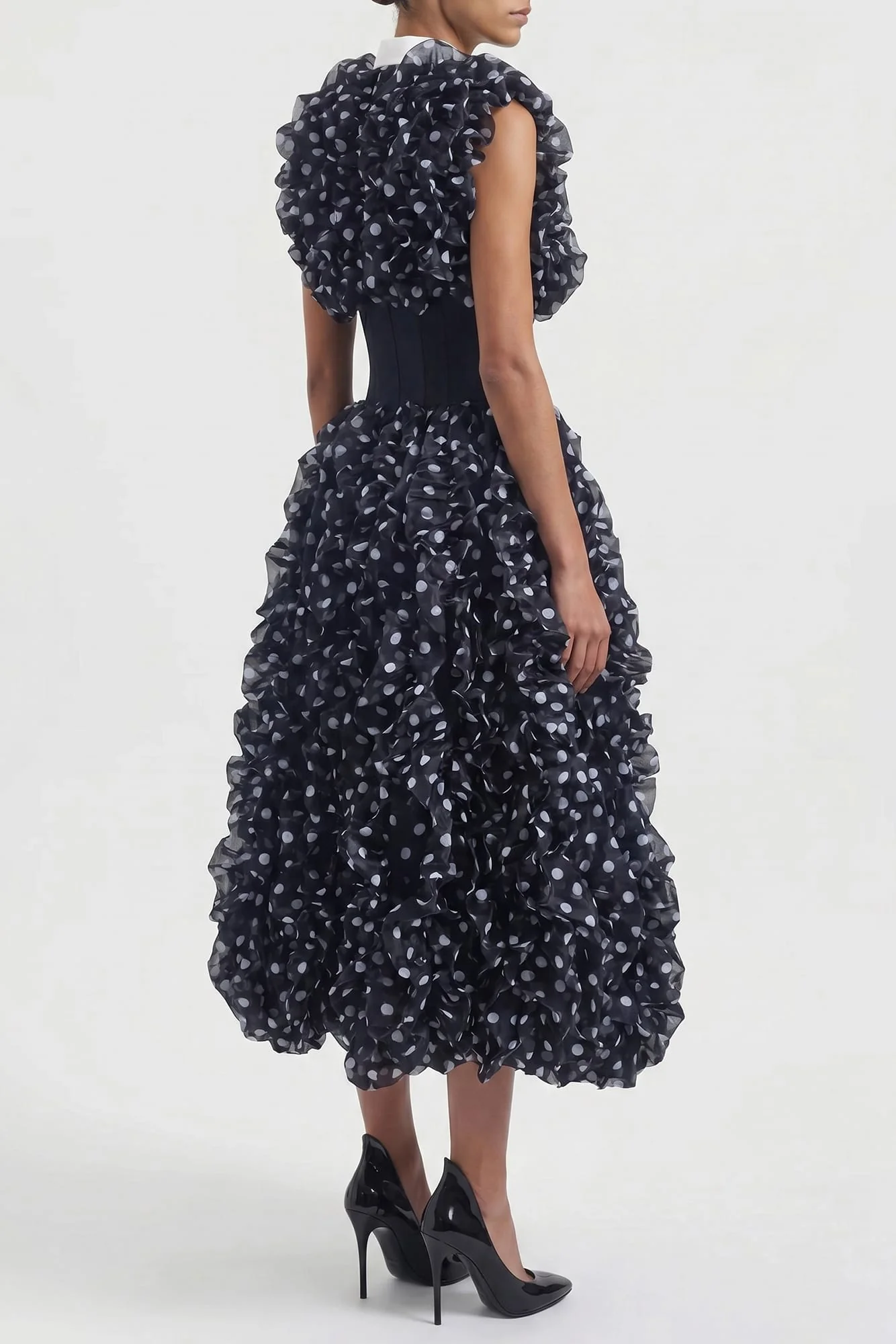 Viktor & Rolf Crinkle Maxi Dress in Polkadot SS26 - Image 3