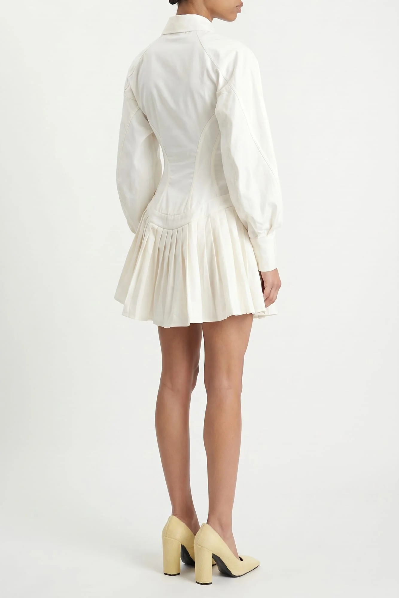 Tolu Coker Contour Bustier Pleated Shirt Dress - Image 3