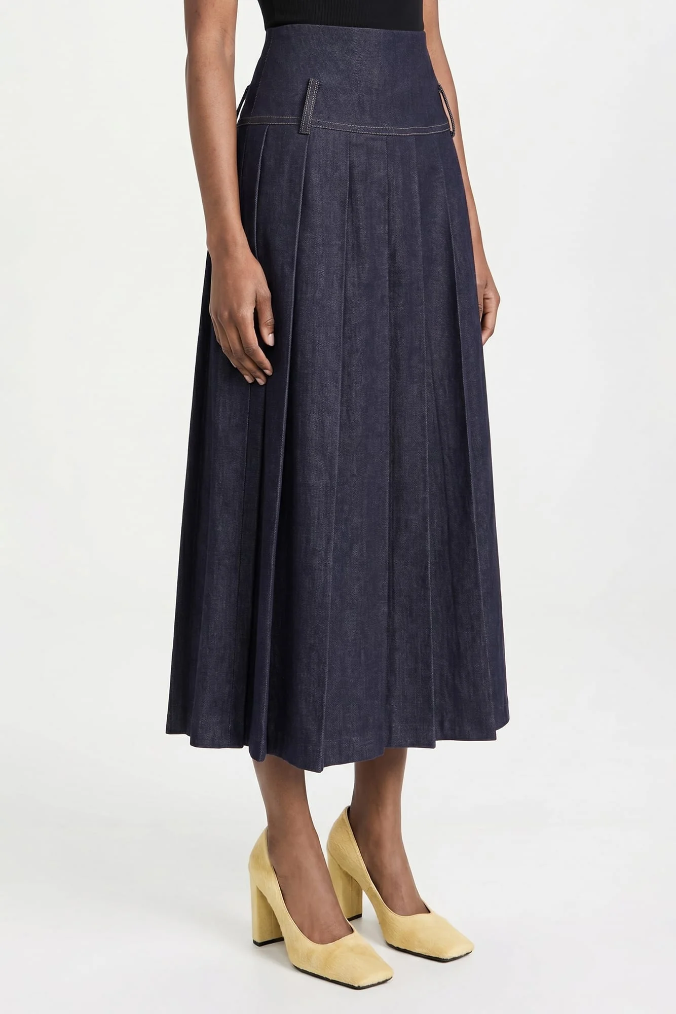 Tolu Coker Pleated Drop Waist Maxi Skirt SS26 - Image 2