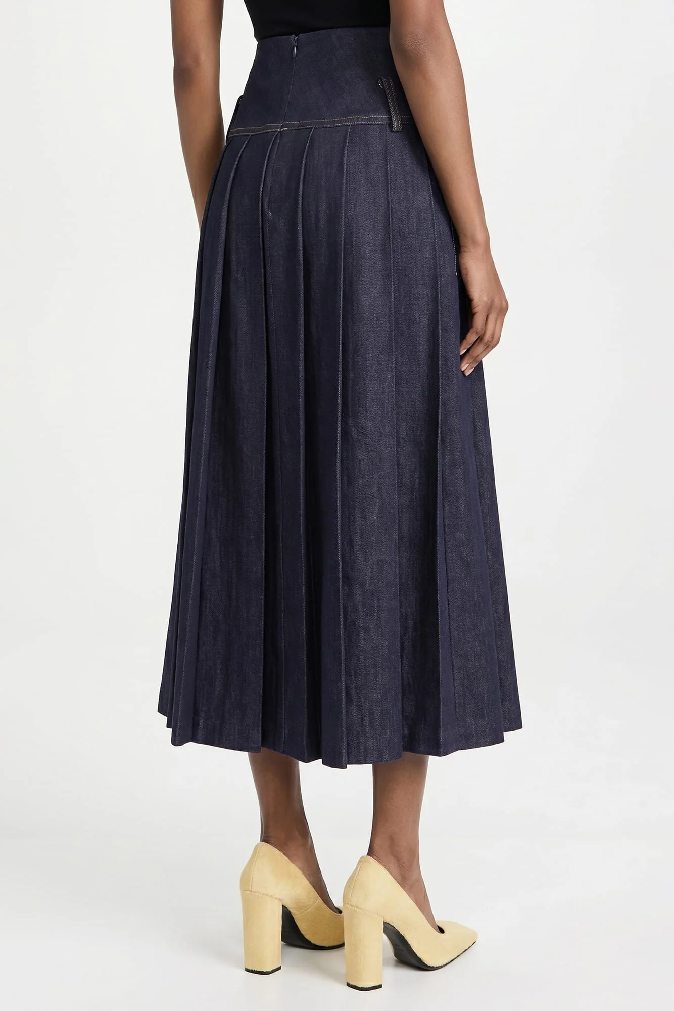 Tolu Coker Pleated Drop Waist Maxi Skirt SS26 - Image 3