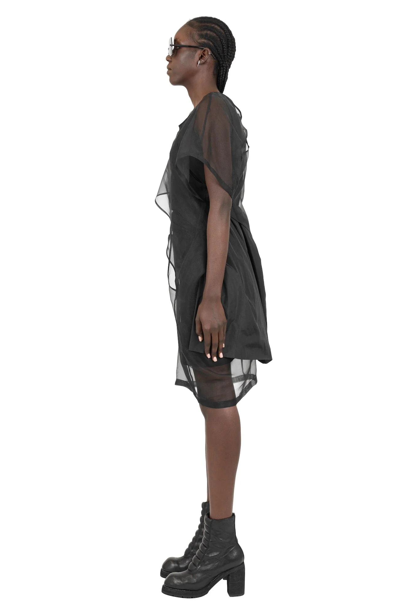 Undercover Black Sheer One Sleeve Dress - Image 4