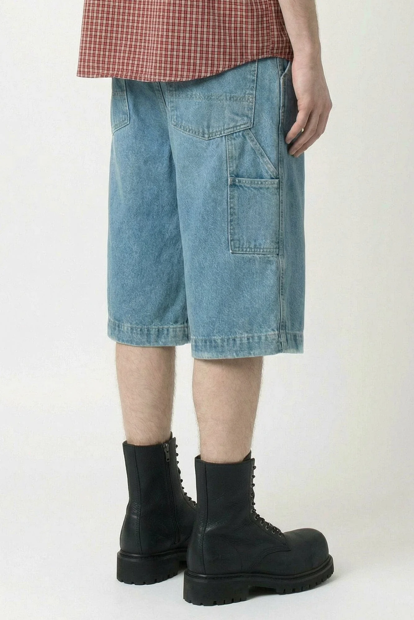 Vetements Biker Cross Hip-Hop Denim Shorts - Image 3