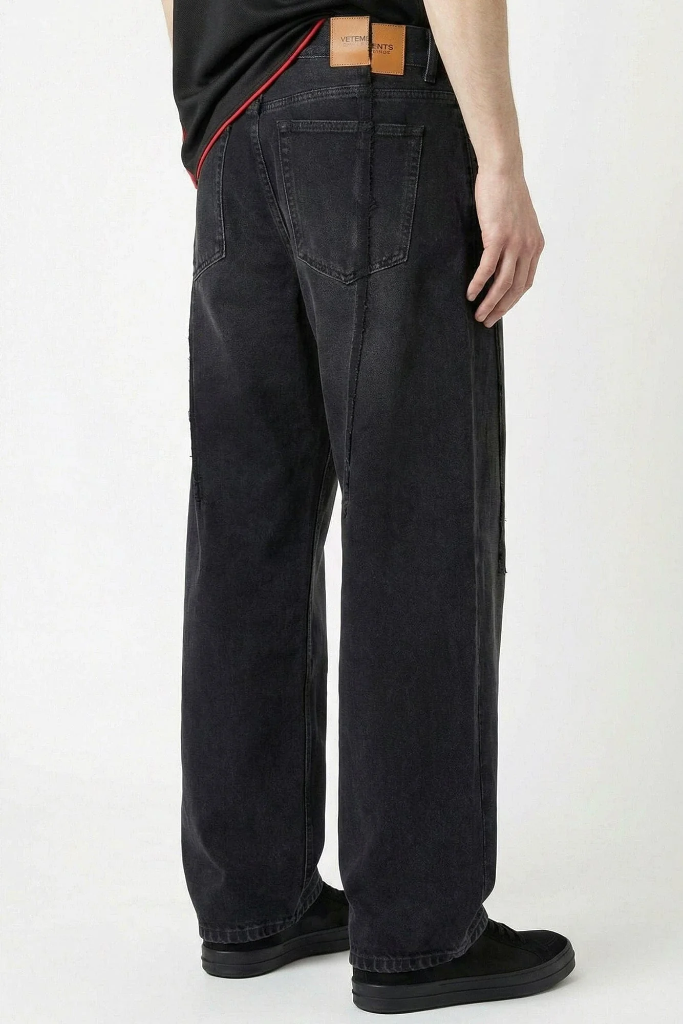 Vetements Cut Jeans in Black - Image 3