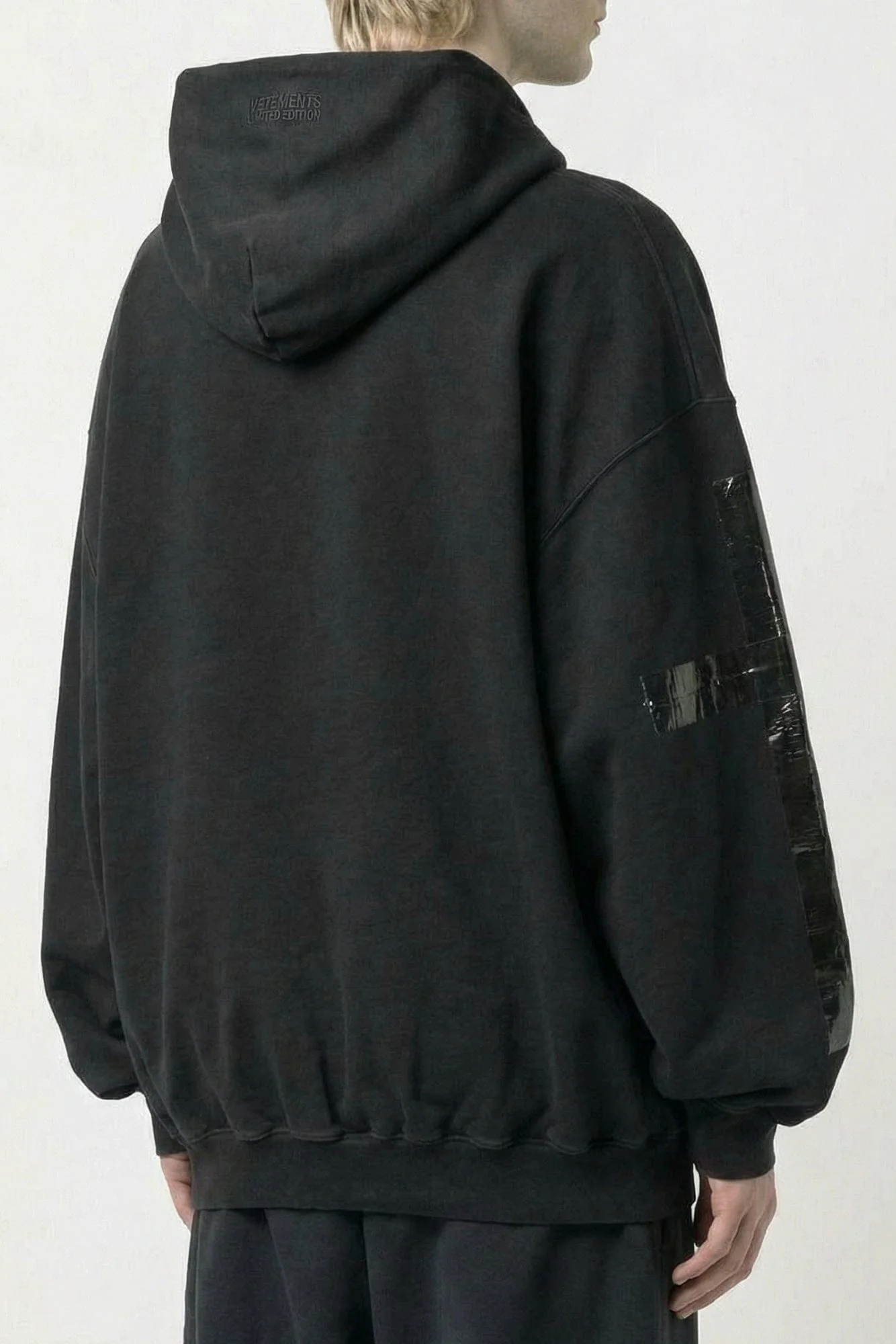 Vetements Taped Zip-Up Hoodie in Black - Image 3