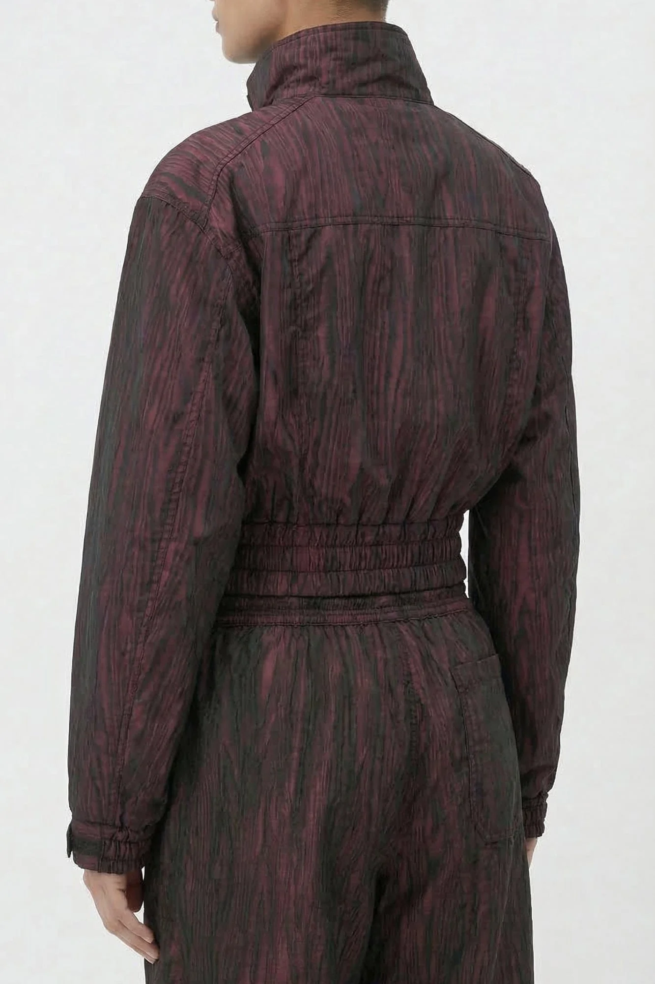 Vivienne Westwood Memphis Cropped Bomber in Bordeaux - Image 3