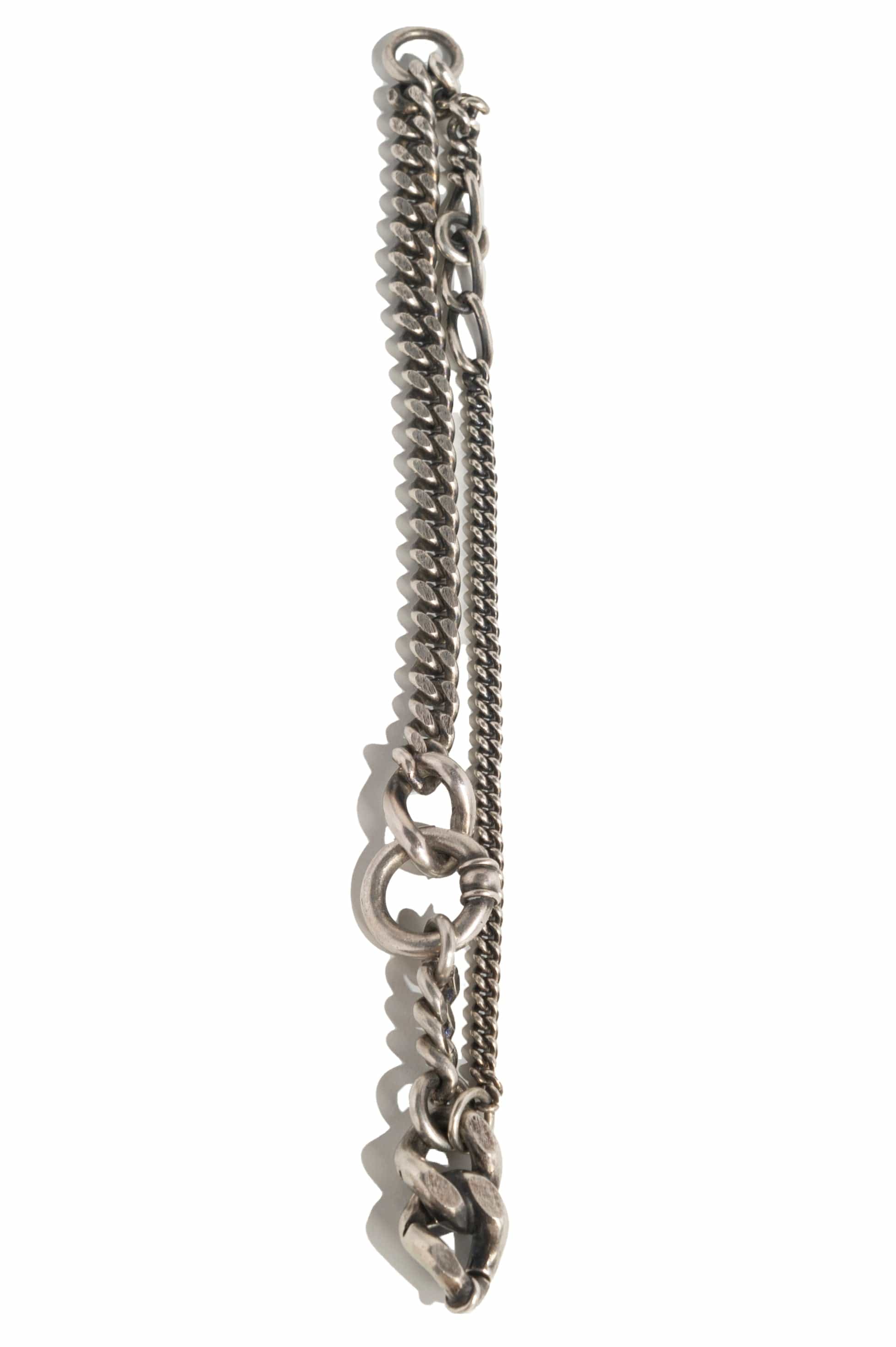 Werkstatt München Silver Two Chains Ring Bracelet - Image 3