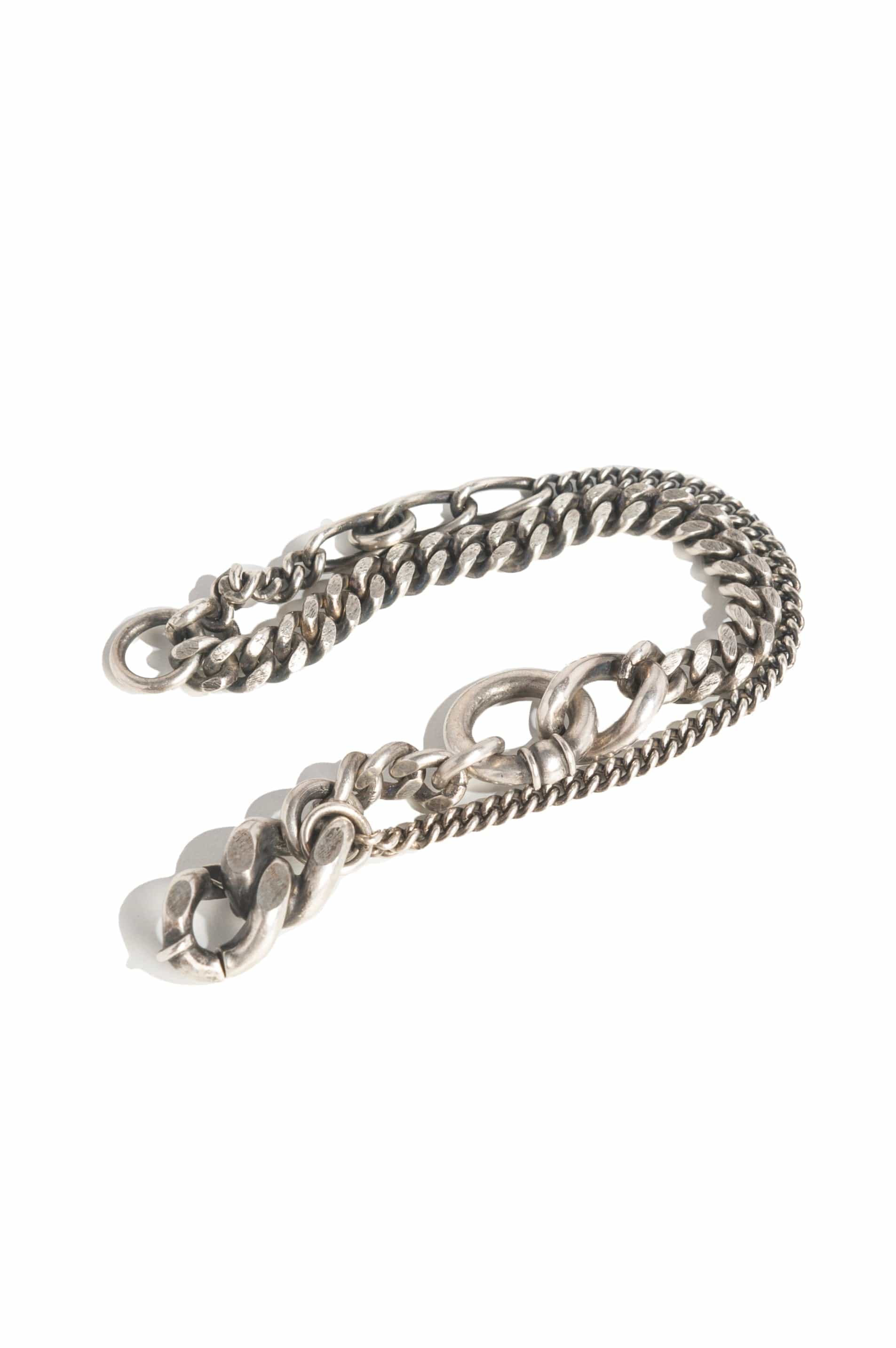 Werkstatt München Silver Two Chains Ring Bracelet - Image 4
