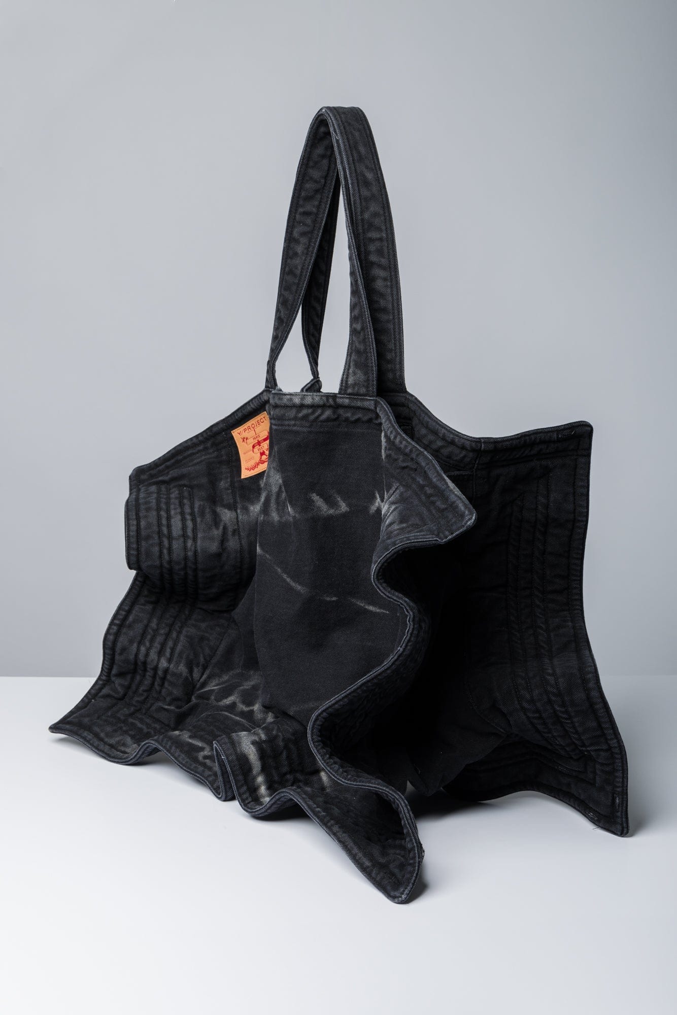 Y/Project Maxi Wire Cabas Bag in Black Whiskers - Image 2