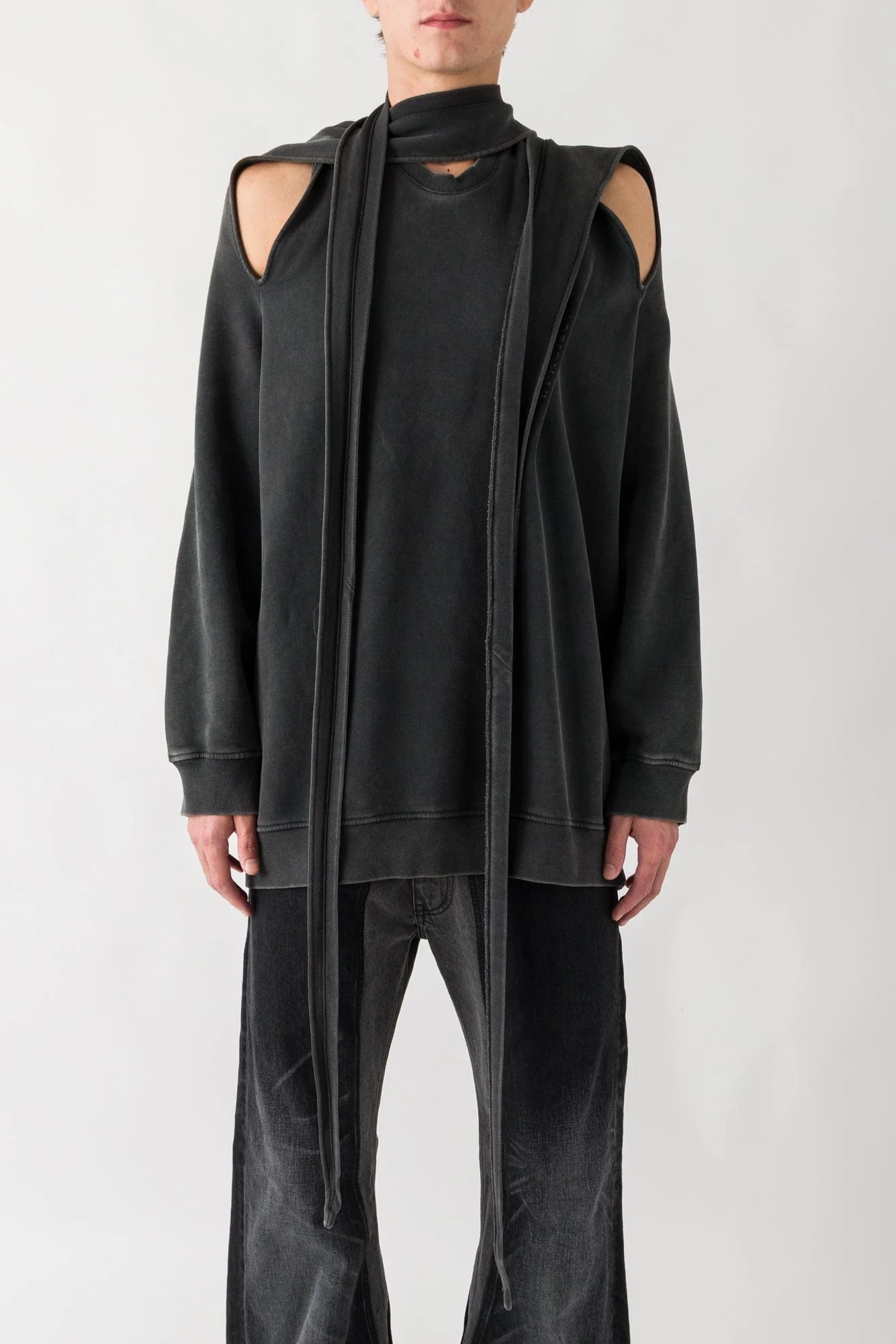 Y/Project Multiscarf Pinched Logo Sweatshirt